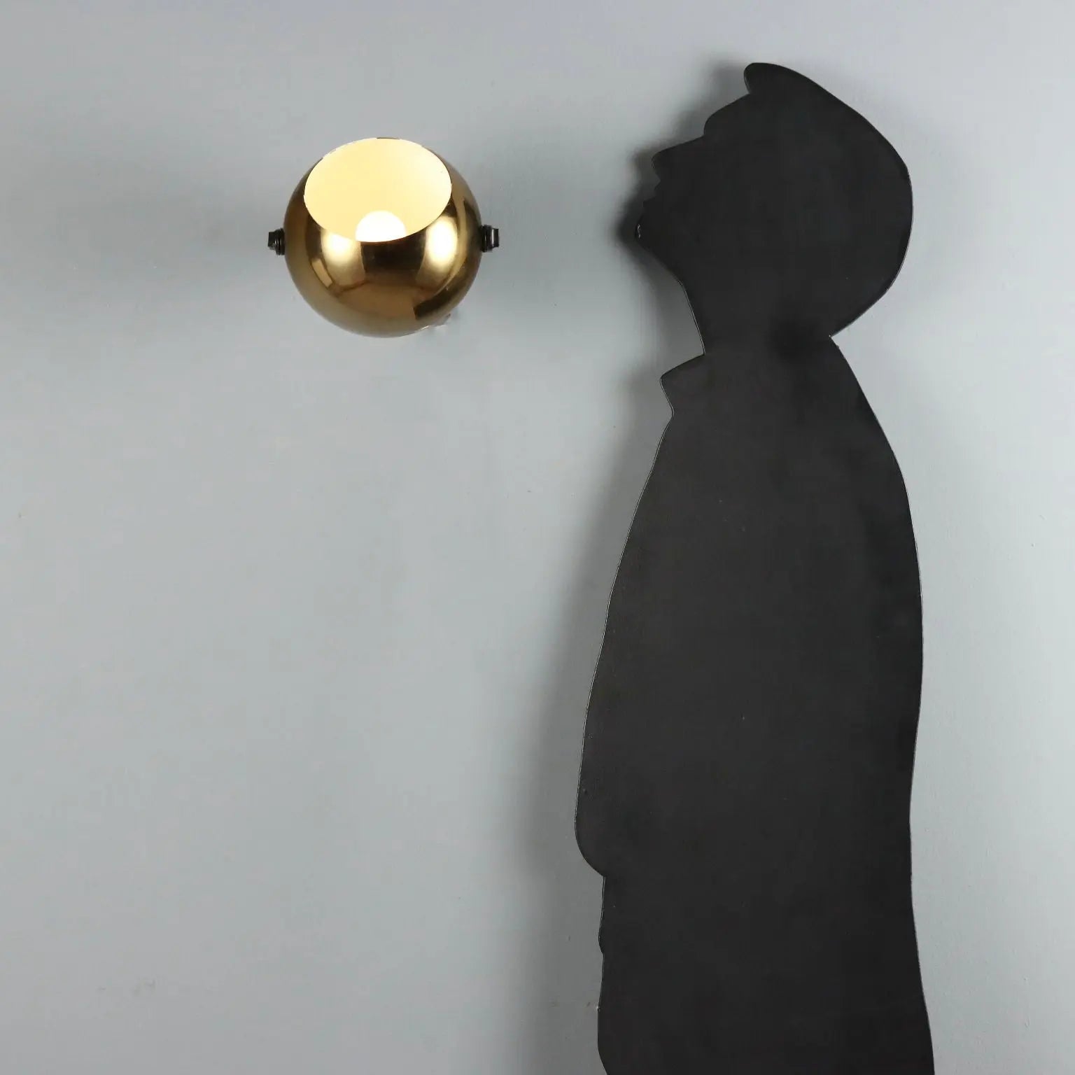 Vintage Wall Lamp Adjustable Metal Design Italy 1960s