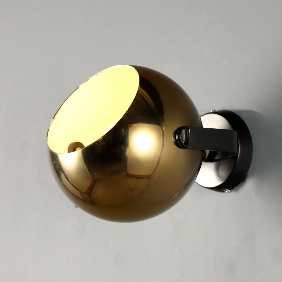 Vintage Wall Lamp Adjustable Metal Design Italy 1960s