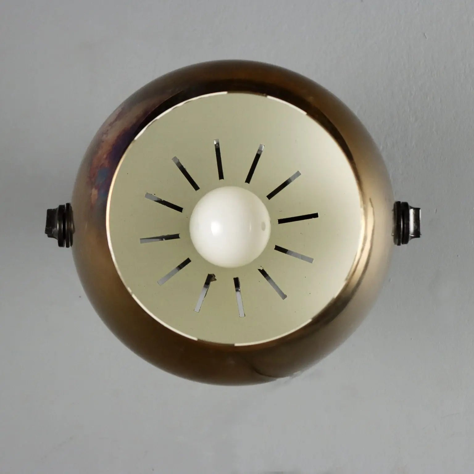 Vintage Wall Lamp Adjustable Metal Design Italy 1960s