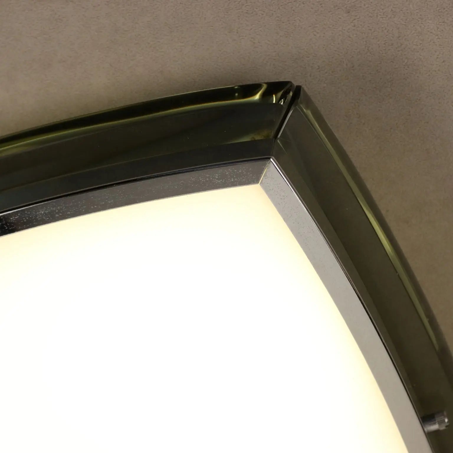 Vintage Ceiling Lamp Glass Aluminium Design Italy 1970s