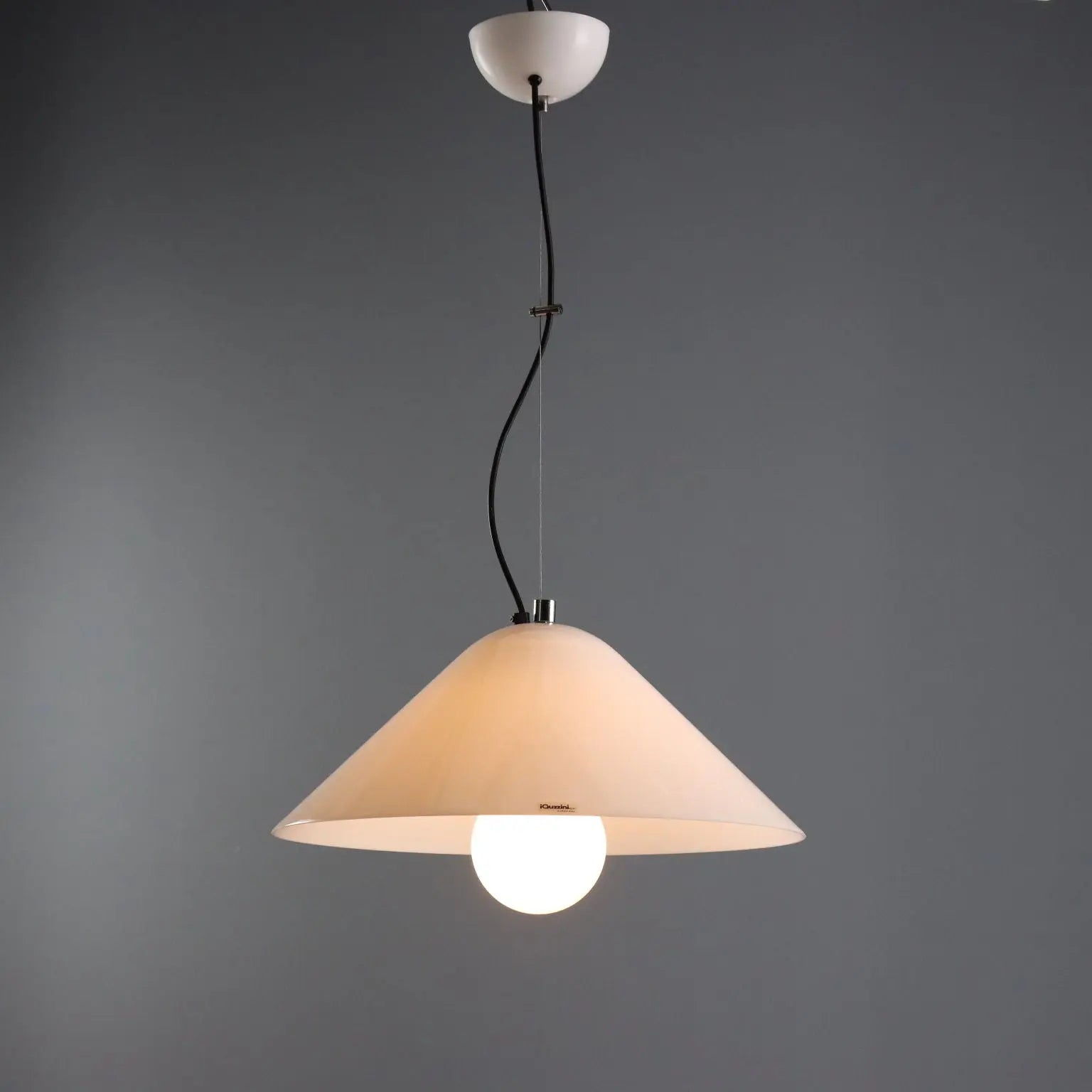 IGuzzini Vintage Ceiling Lamp Plastic Design Italy 1970s