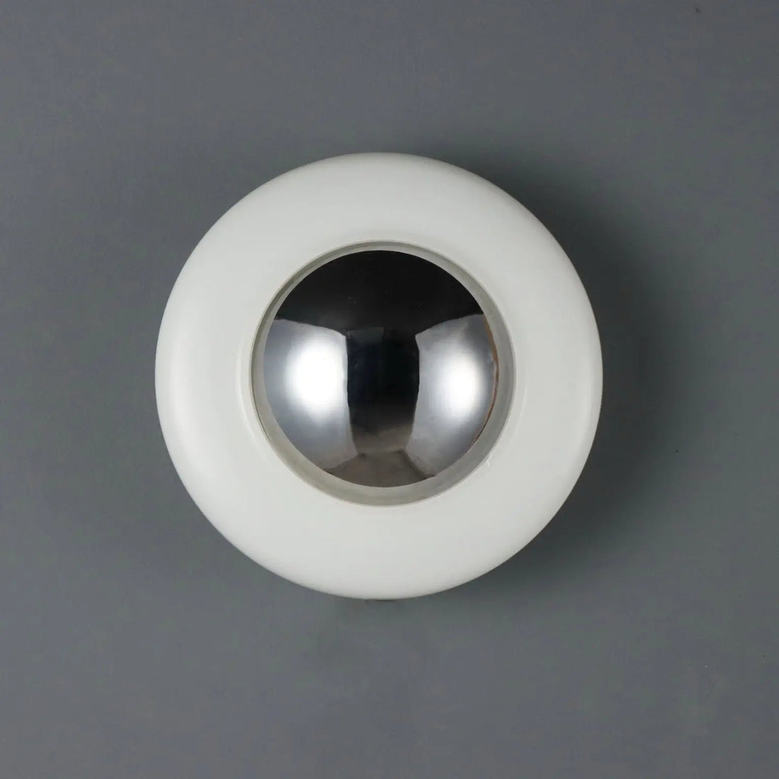 Vintage Wall Lamp Aluminium Glass Design Italy 1960s-70s