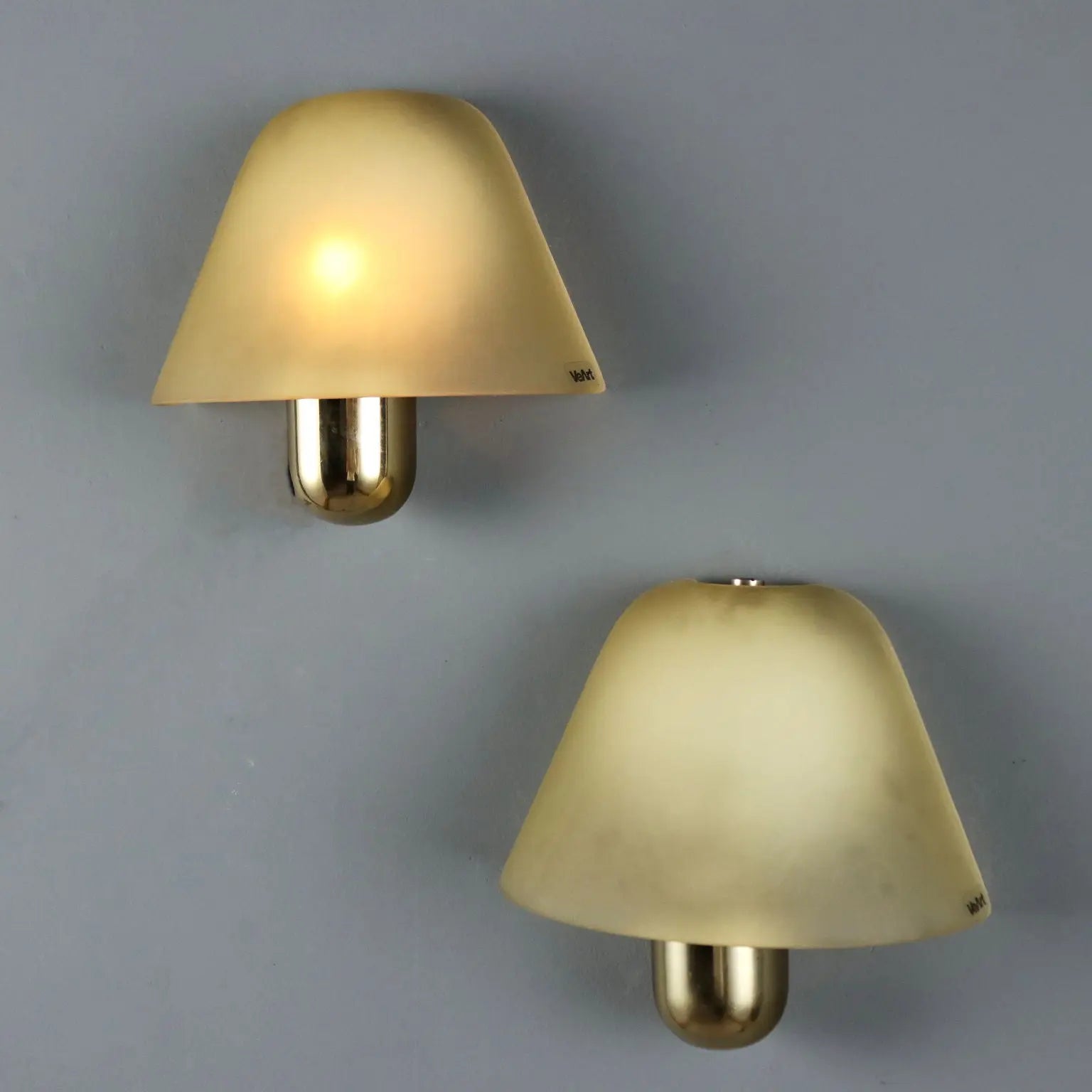 Vintage VeArt Wall Lights Murano Glass Design Italy 1980s