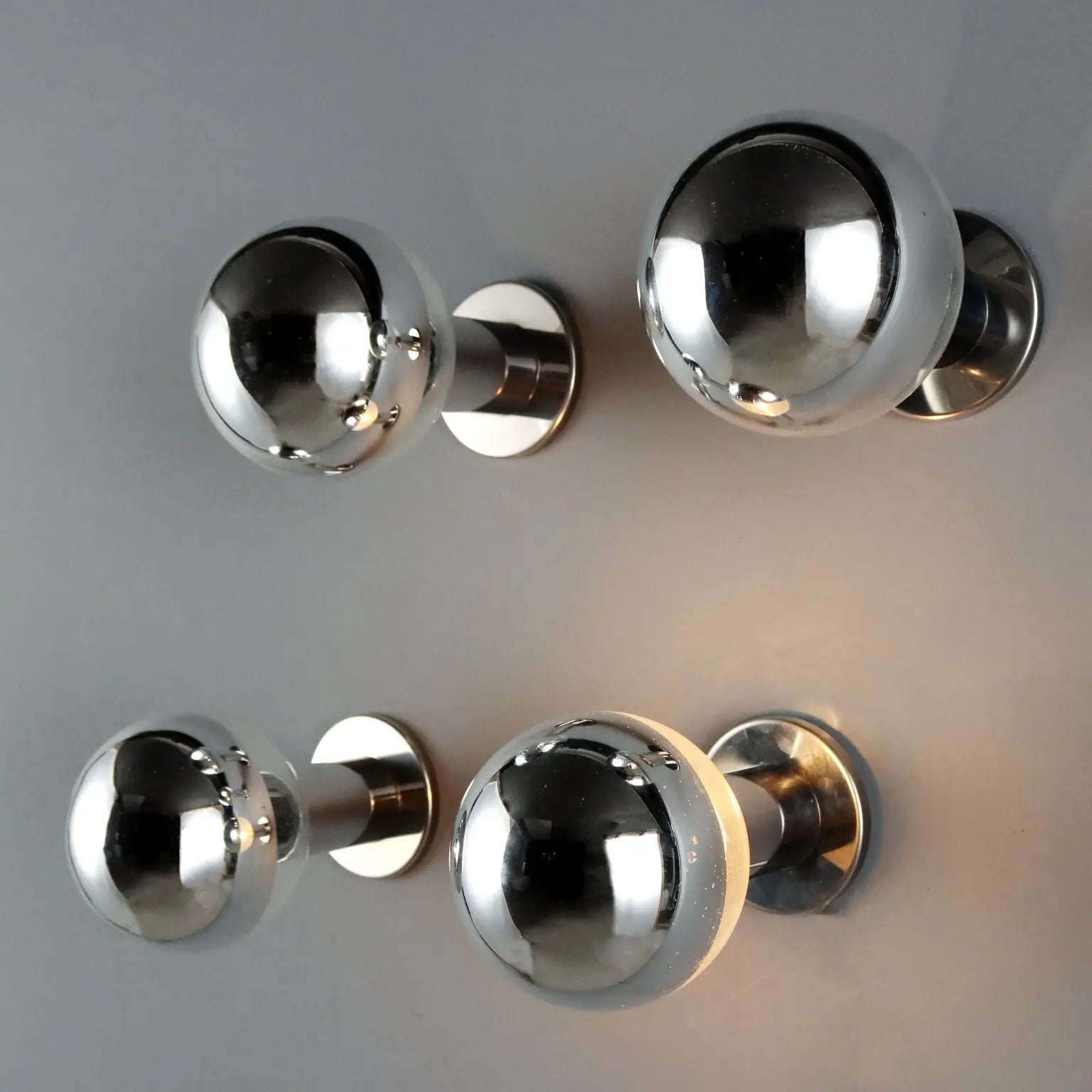 Chrome Space Age Wall Lamps 1960s '70s