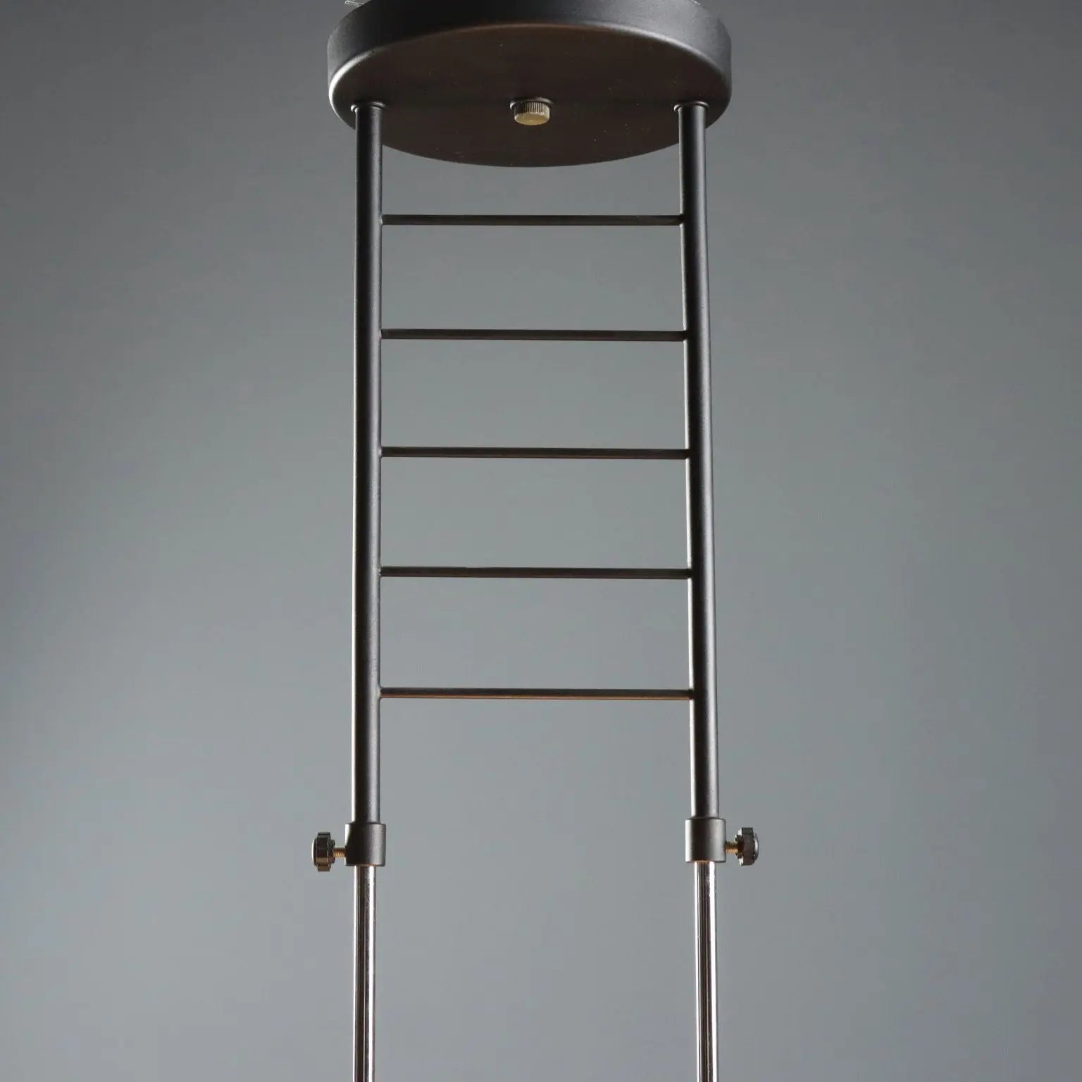 1980s Chandelier in Metal and Frosted Glass