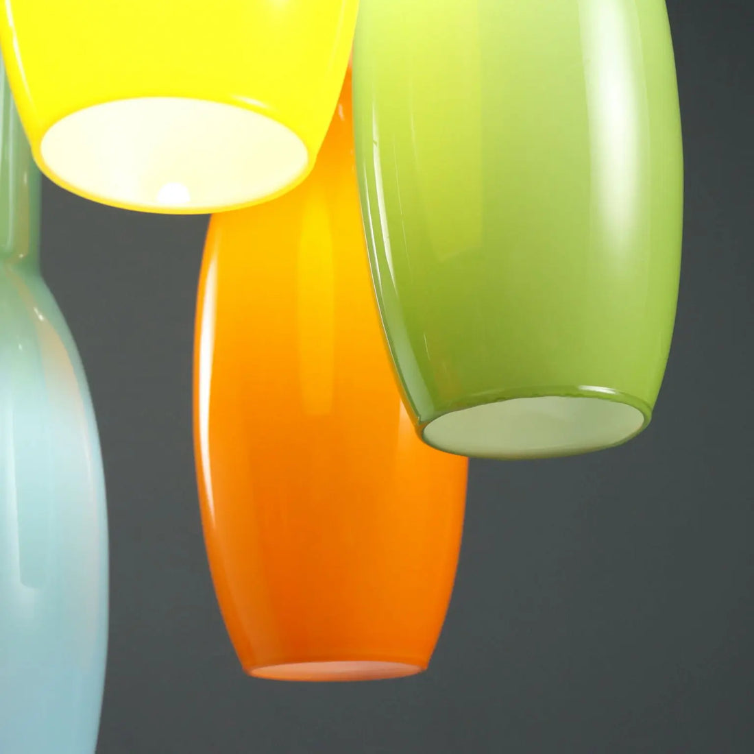 Vintage Lamp Coloured Glasses Design Italy 1960s