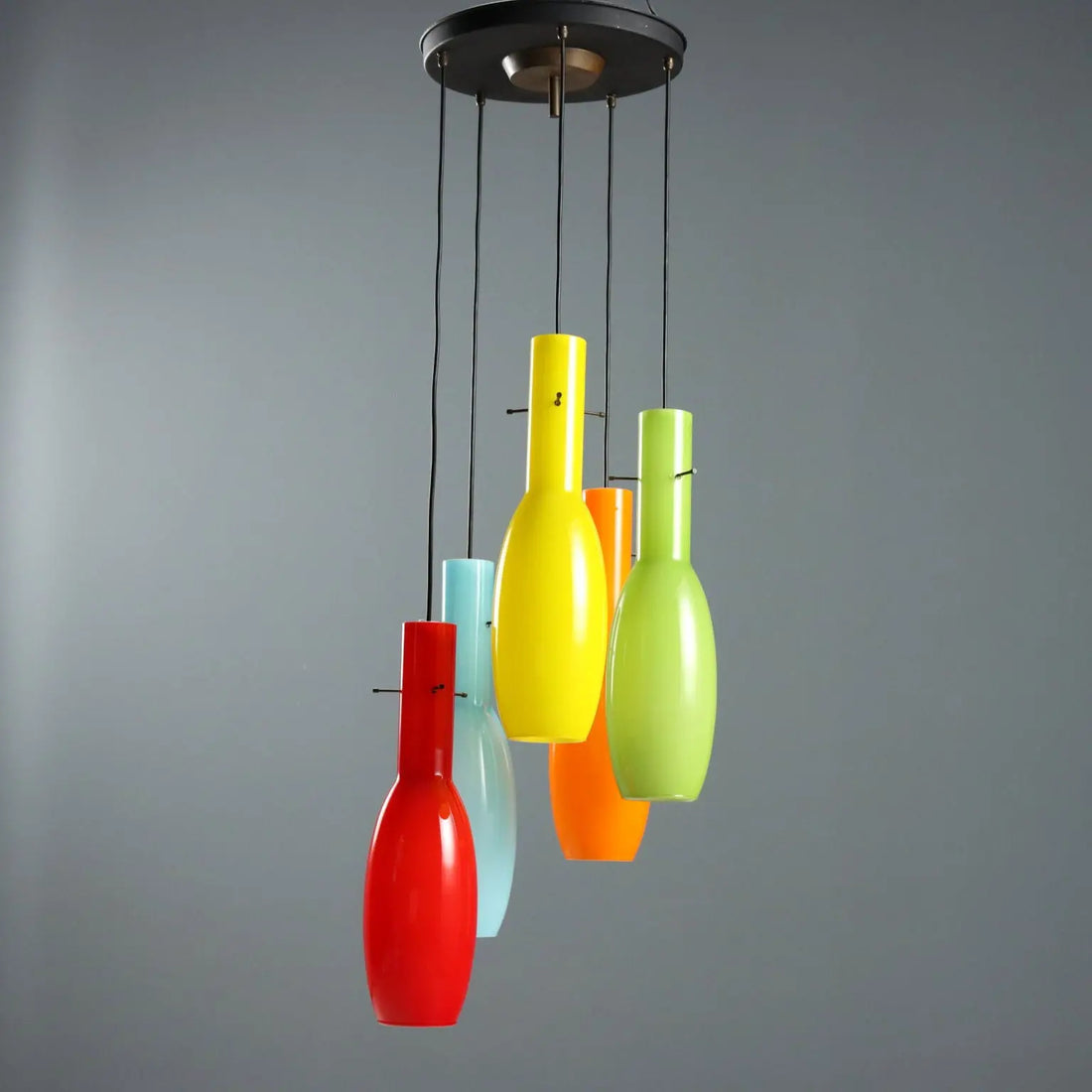 Vintage Lamp Coloured Glasses Design Italy 1960s
