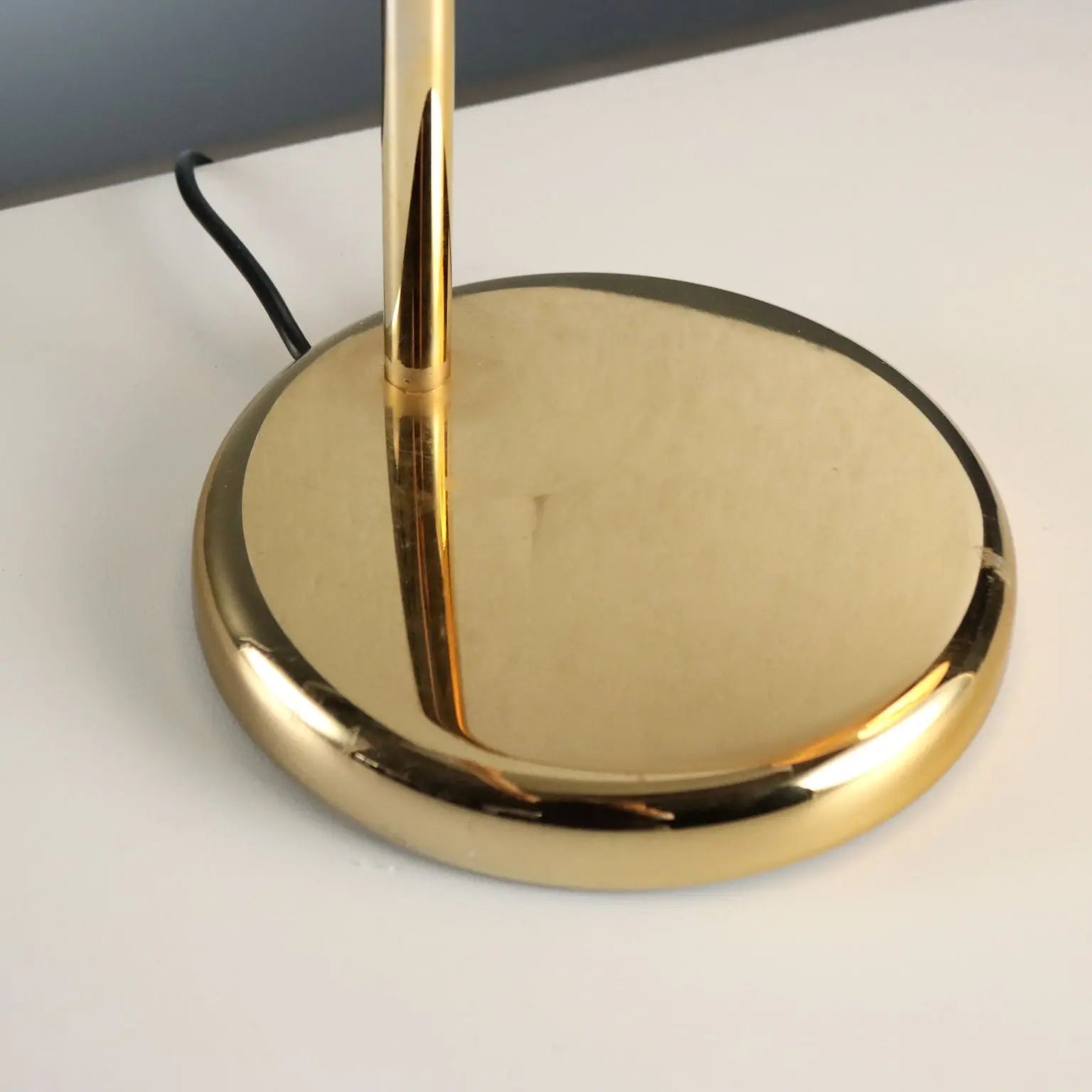 Vintage Table Lamp Metal Fabric Design Italy 1980s