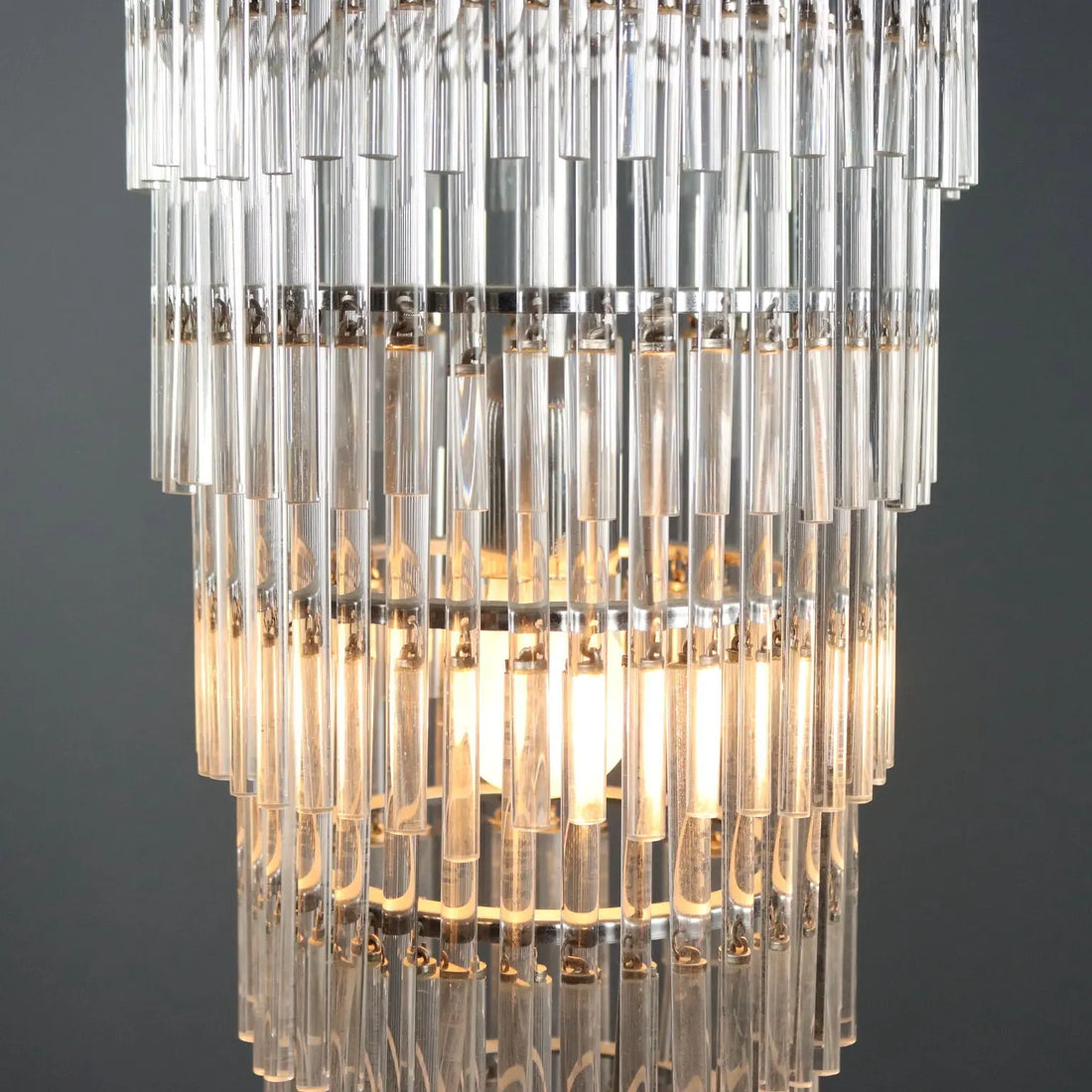 Vintage Ceiling Lamp Transparent Glass Design Italy 1990s
