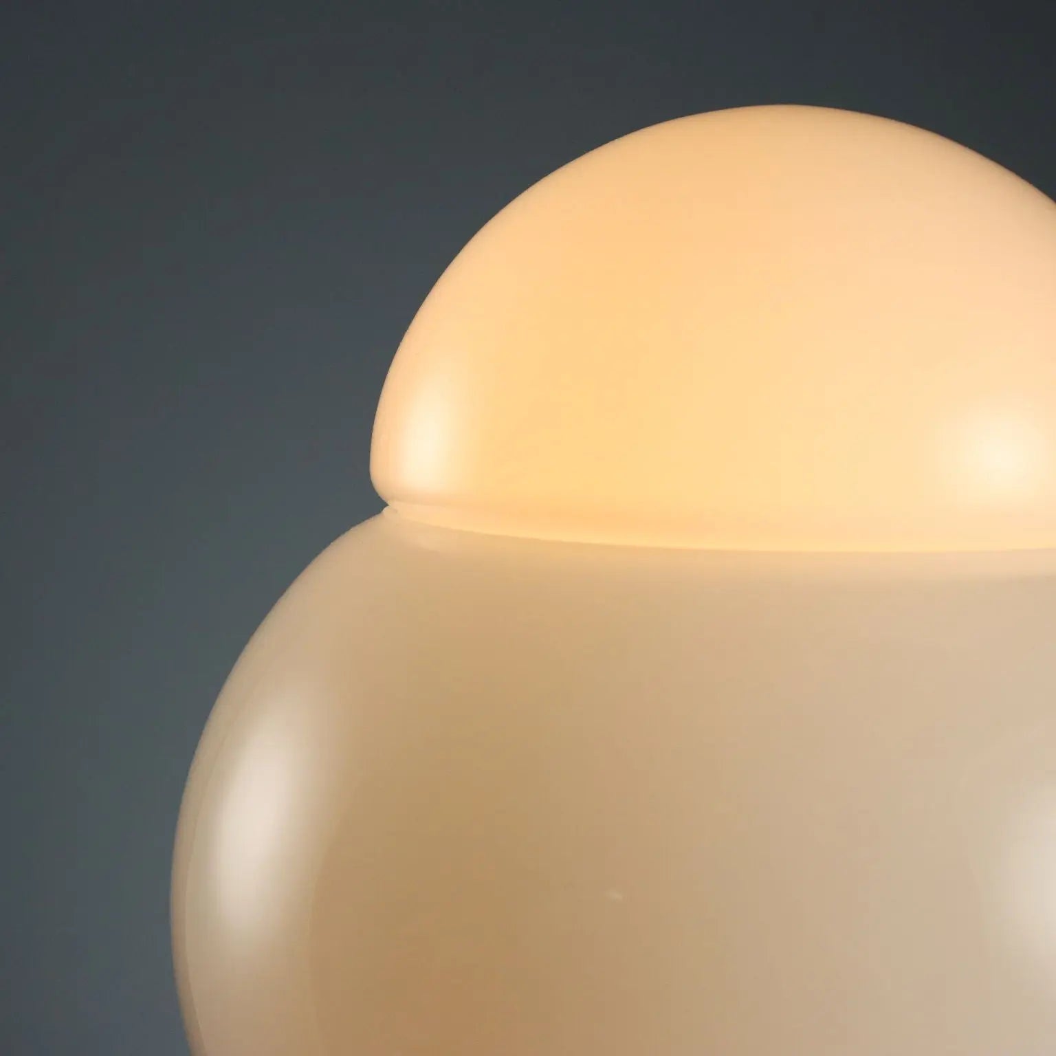 Vintage Lamp Candle Daruma Glass Design Italy 1980s