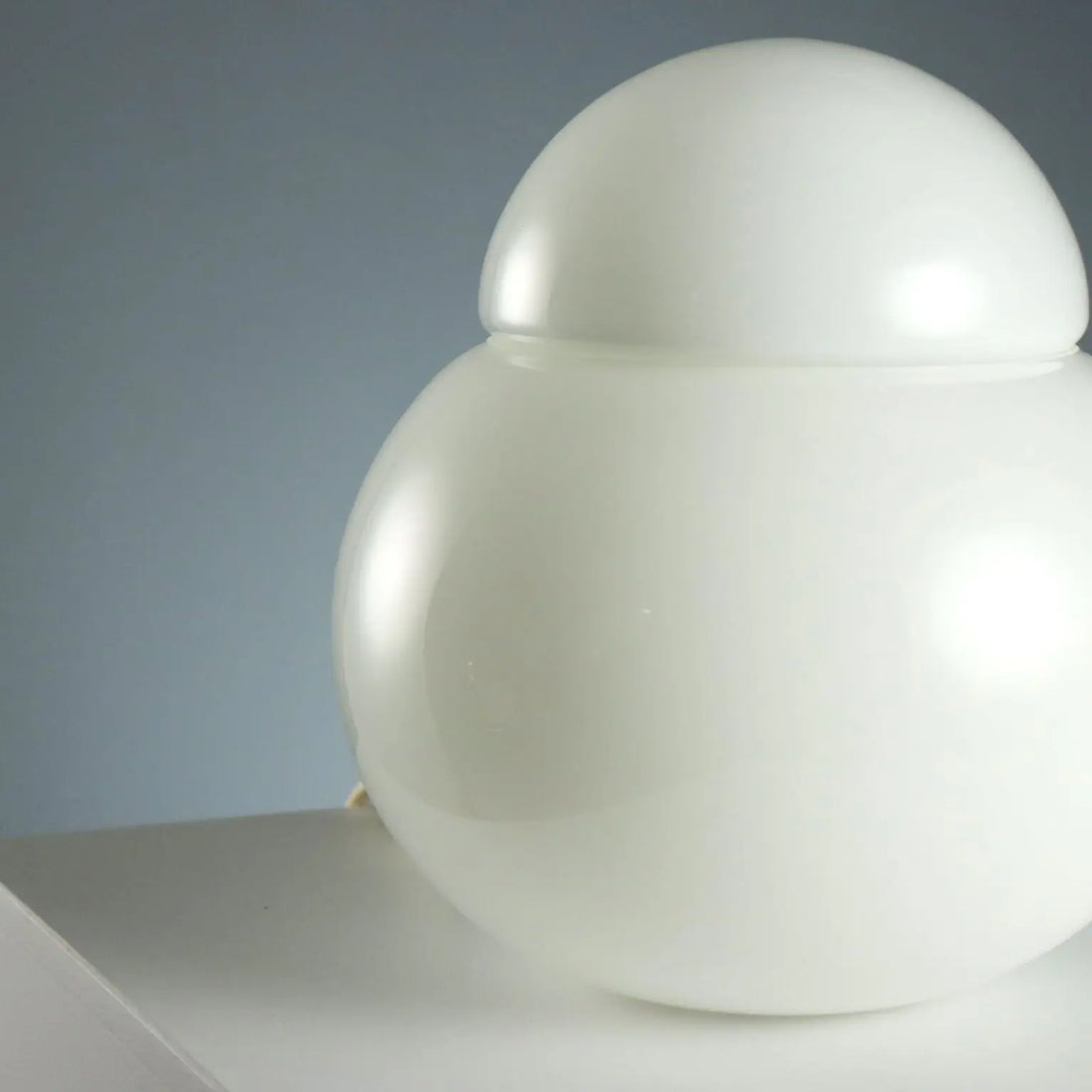 Vintage Lamp Candle Daruma Glass Design Italy 1980s