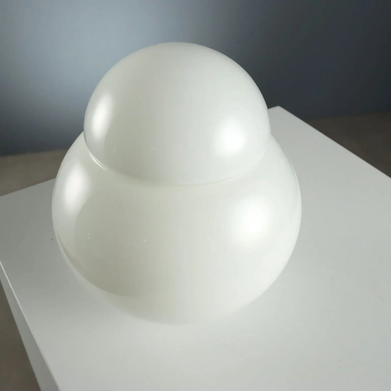 Vintage Lamp Candle Daruma Glass Design Italy 1980s