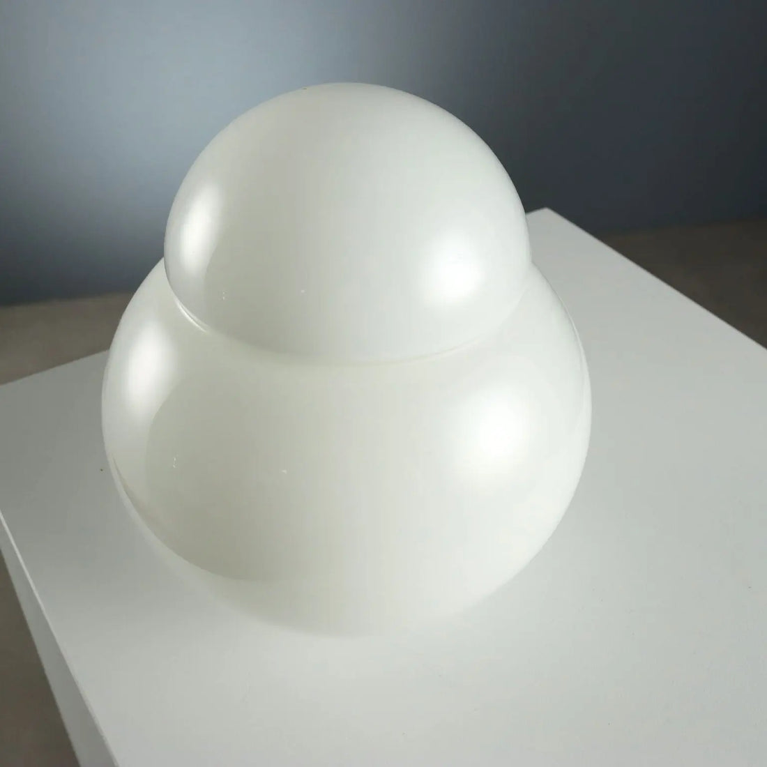 Vintage Lamp Candle Daruma Glass Design Italy 1980s