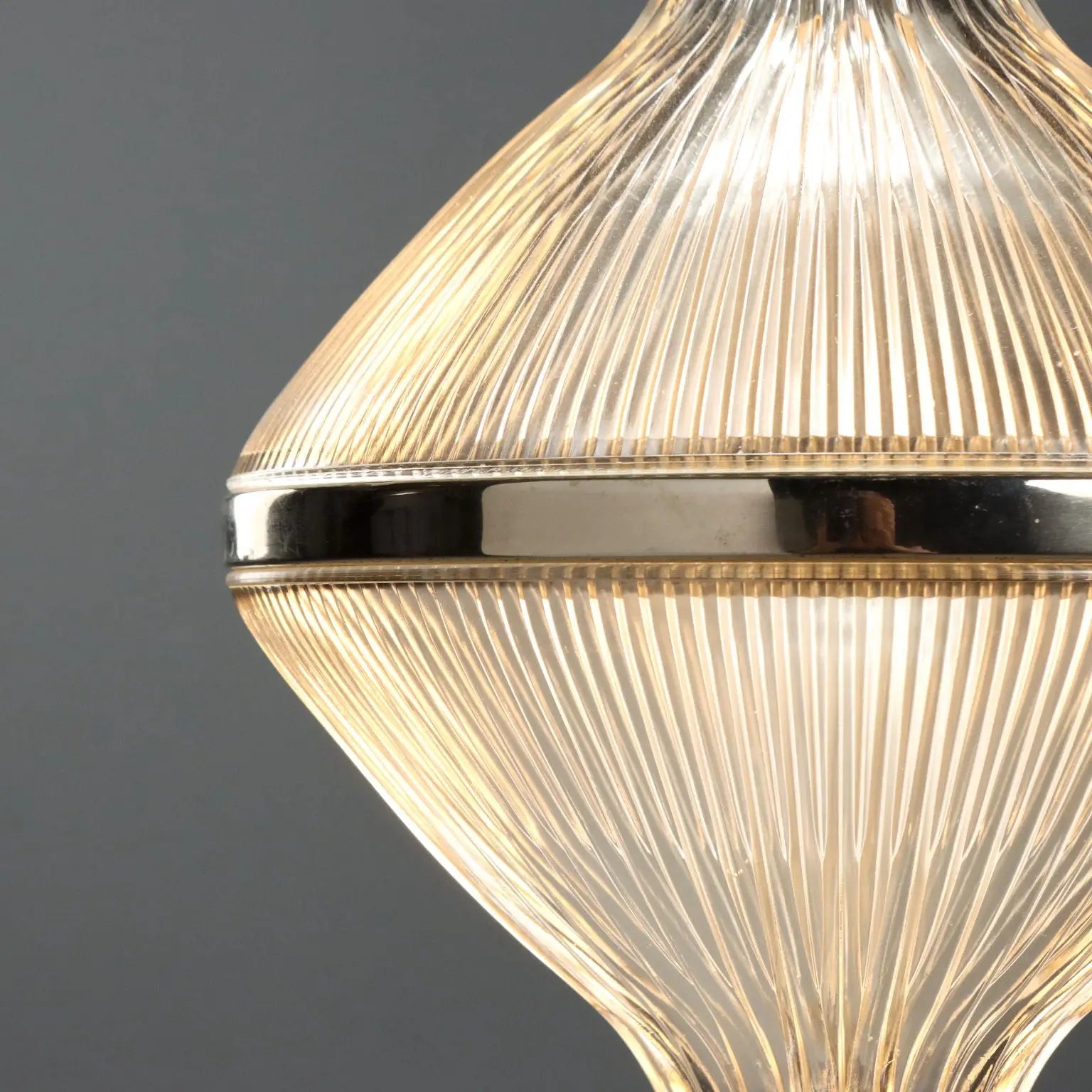 1960s Glass and Metal Ceiling Lamp
