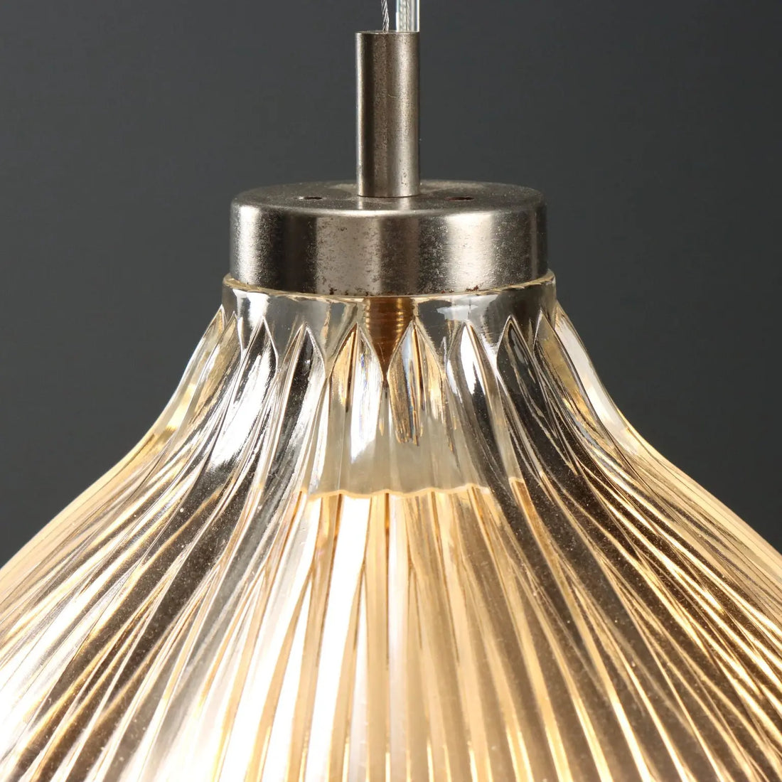 1960s Glass and Metal Ceiling Lamp