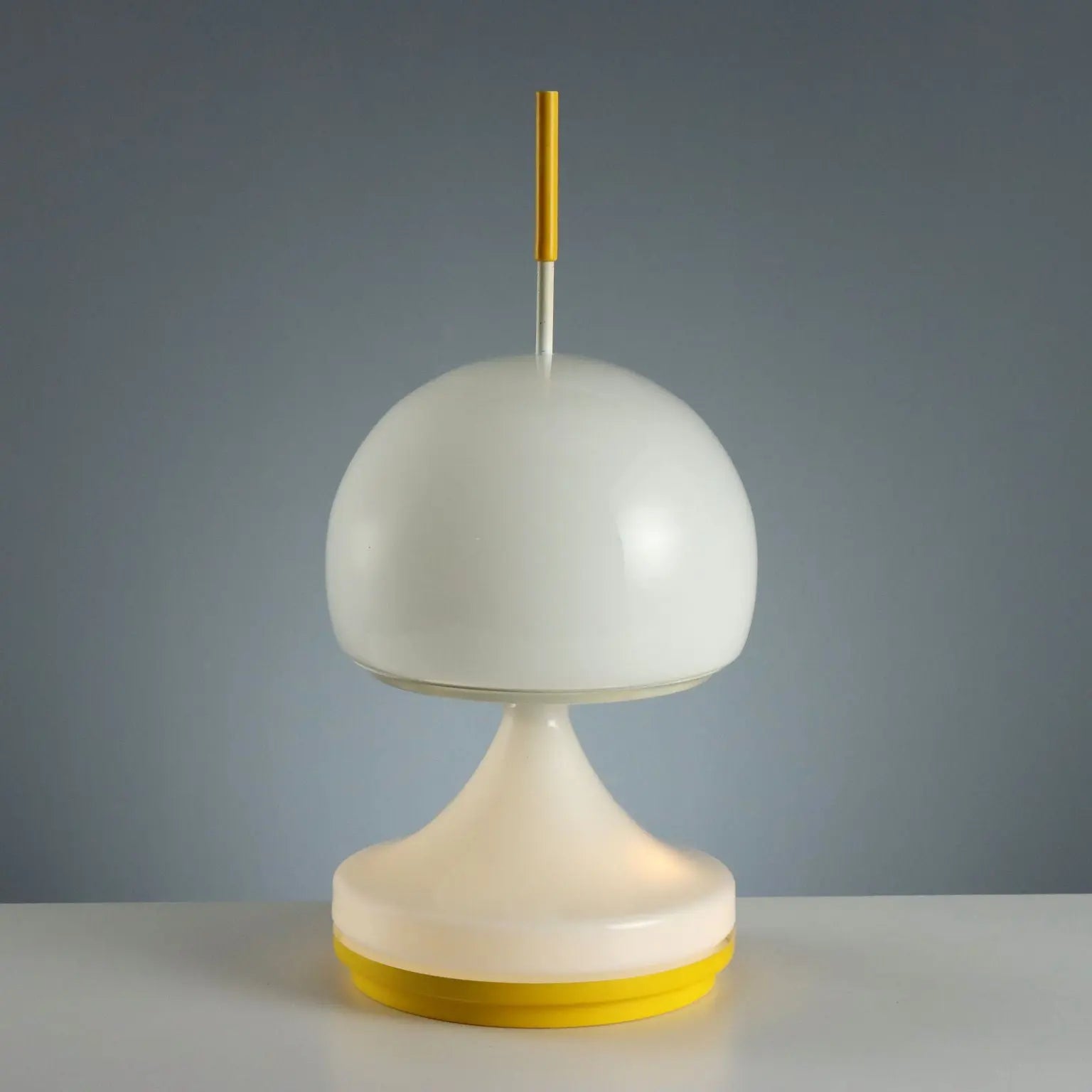 Vintage Table Lamp Glass Double Switch Italy 1970s