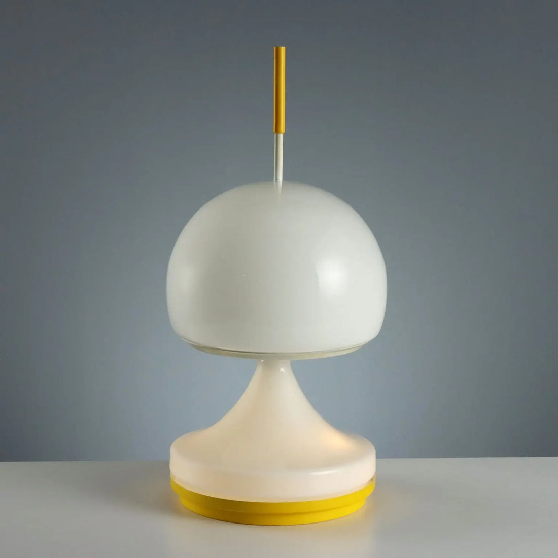 Vintage Table Lamp Glass Double Switch Italy 1970s