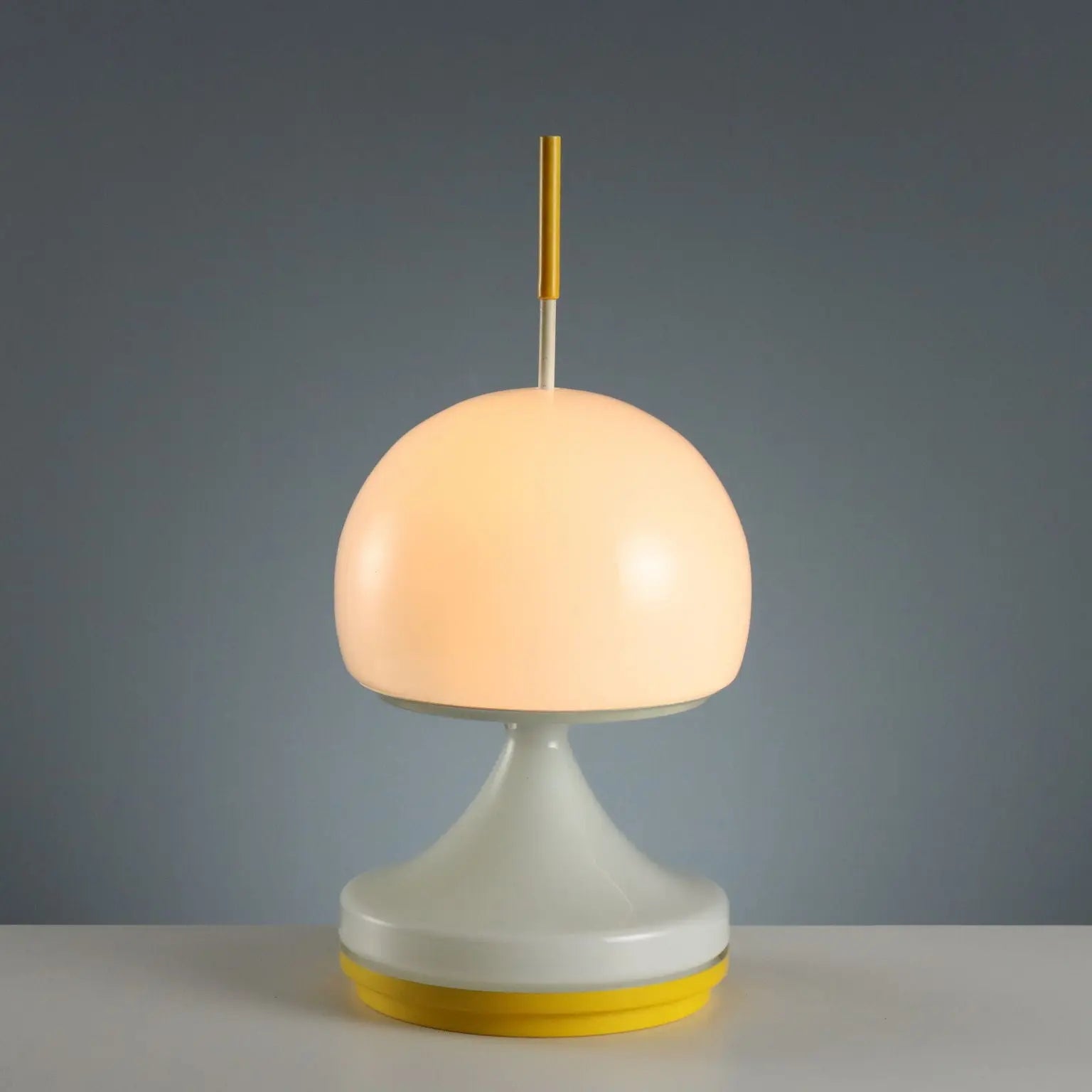 Vintage Table Lamp Glass Double Switch Italy 1970s