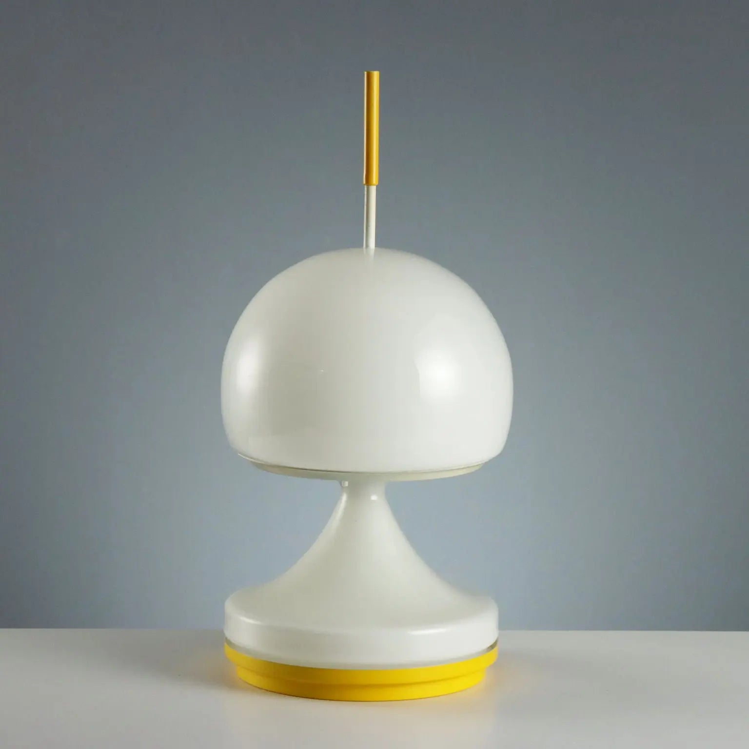 Vintage Table Lamp Glass Double Switch Italy 1970s