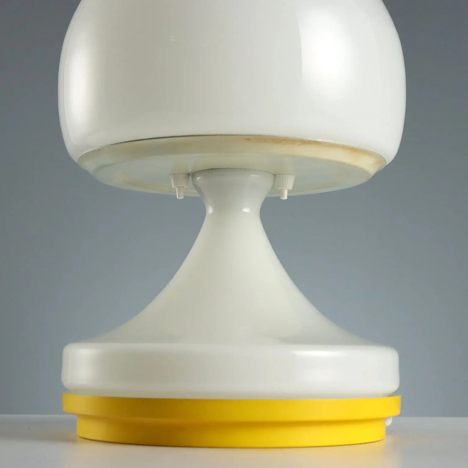 Vintage Table Lamp Glass Double Switch Italy 1970s