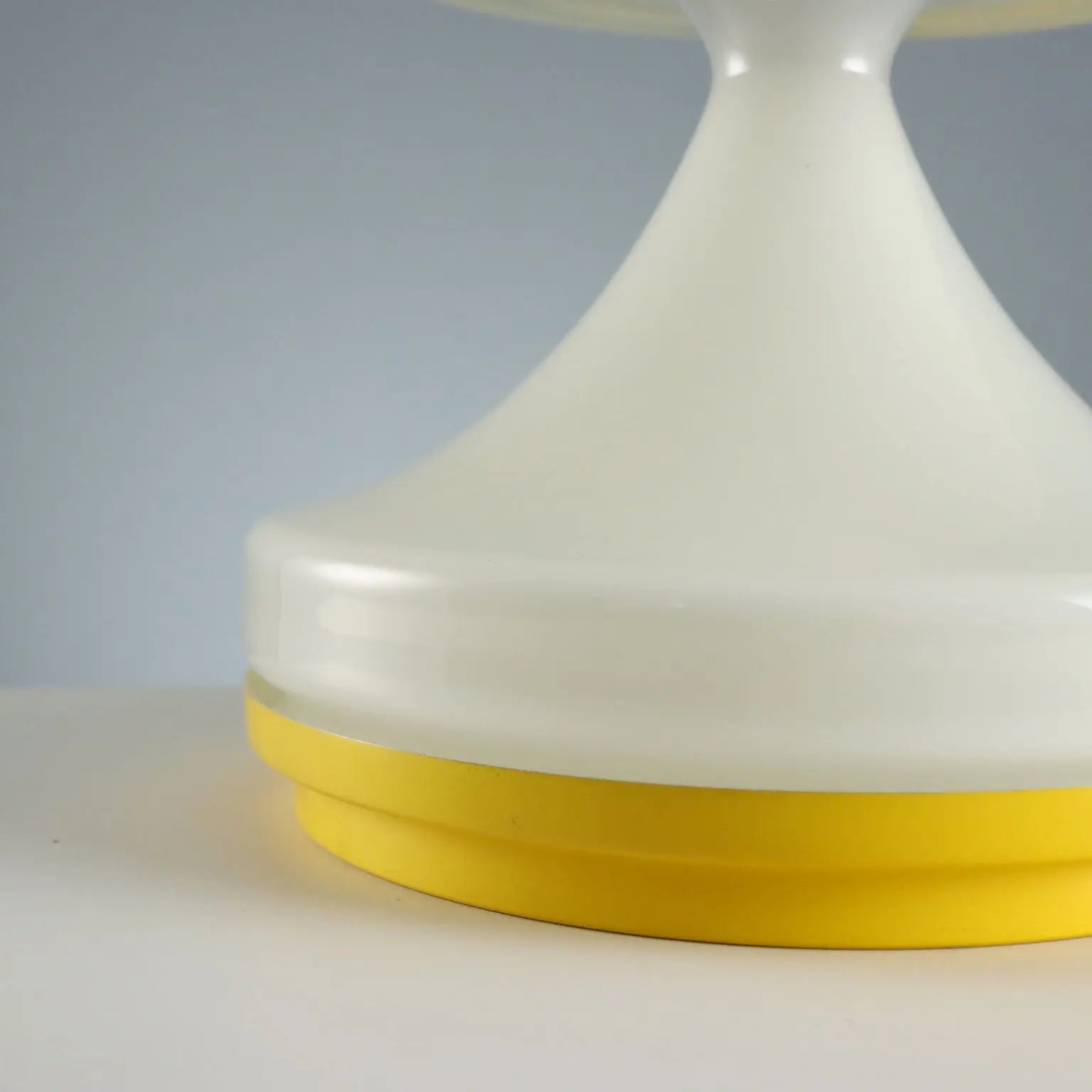 Vintage Table Lamp Glass Double Switch Italy 1970s