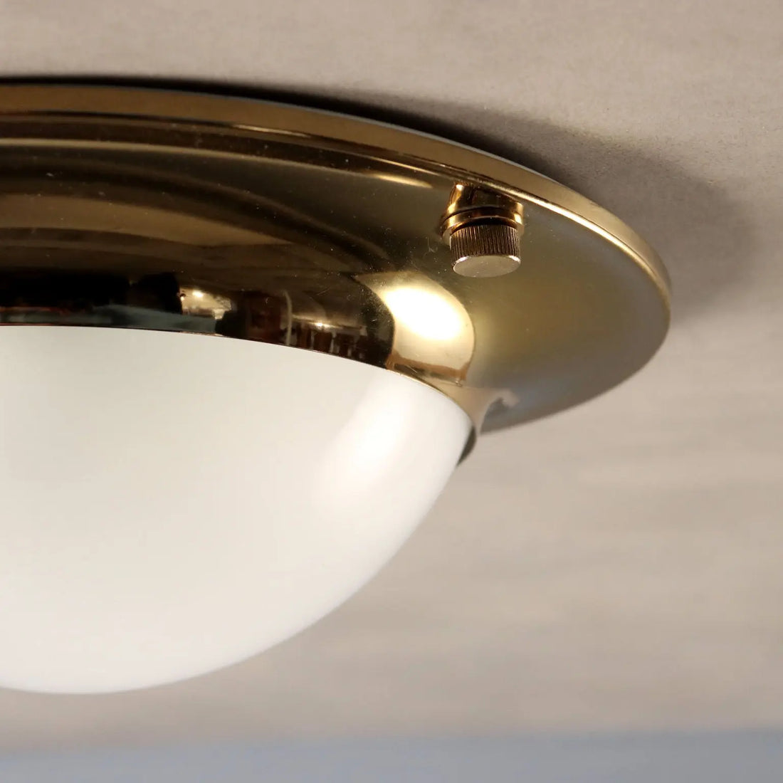 Vintage Wall Lamp Aluminium Brass Glass Design 1970s