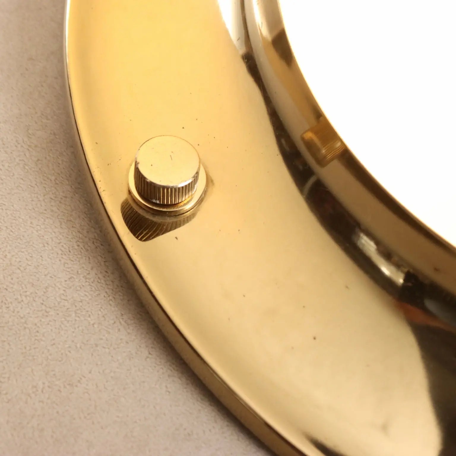 Vintage Wall Lamp Aluminium Brass Glass Design 1970s