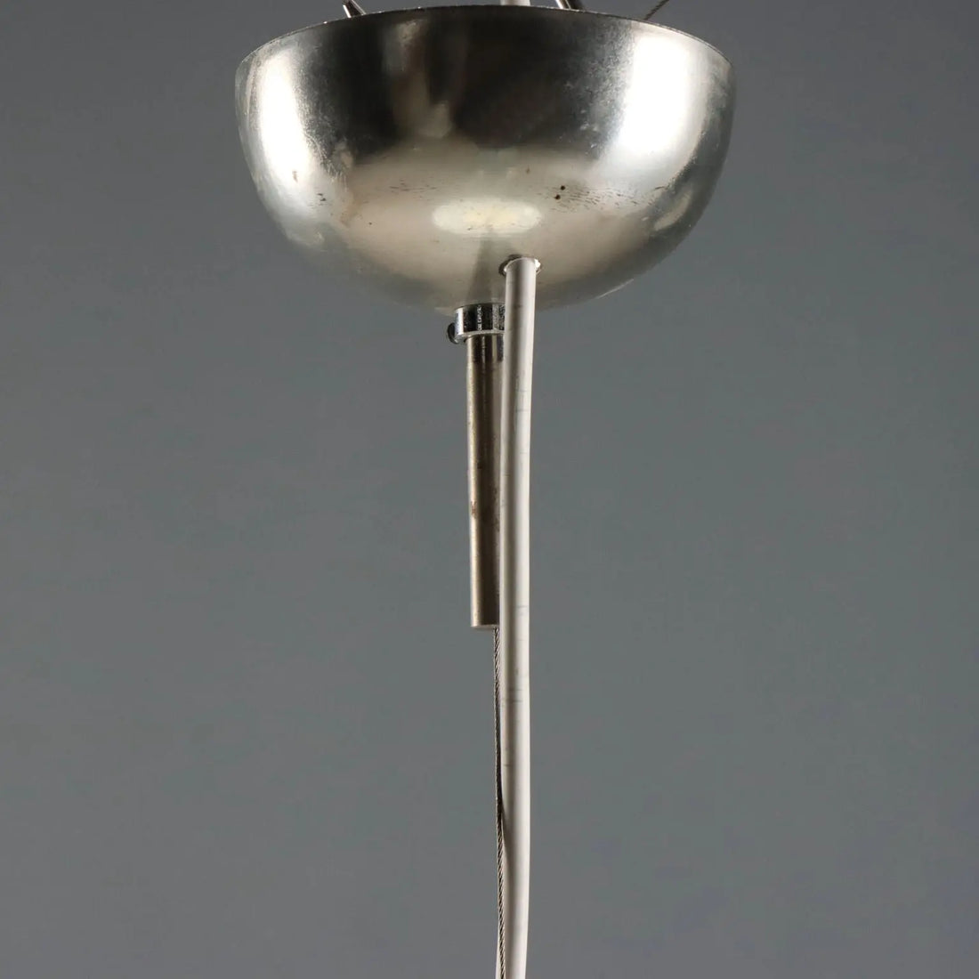 Vintage Lamp UFO Style Enamelled Metal Glass Design Italy 1960s