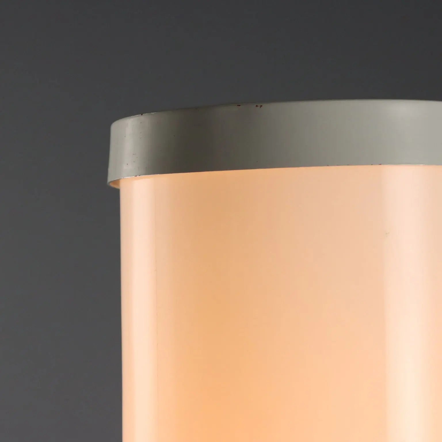 Vintage Lamp Lacquered Aluminium Plastic Design Italy 1970s