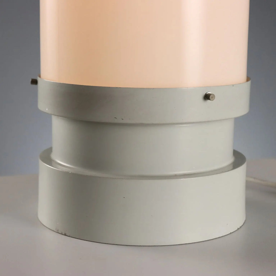 Vintage Lamp Lacquered Aluminium Plastic Design Italy 1970s
