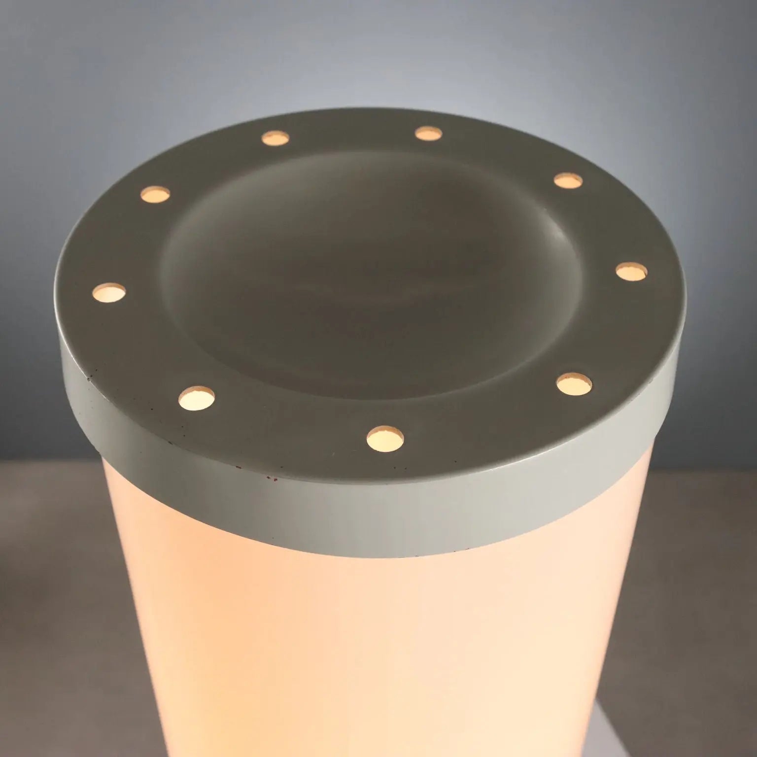 Vintage Lamp Lacquered Aluminium Plastic Design Italy 1970s