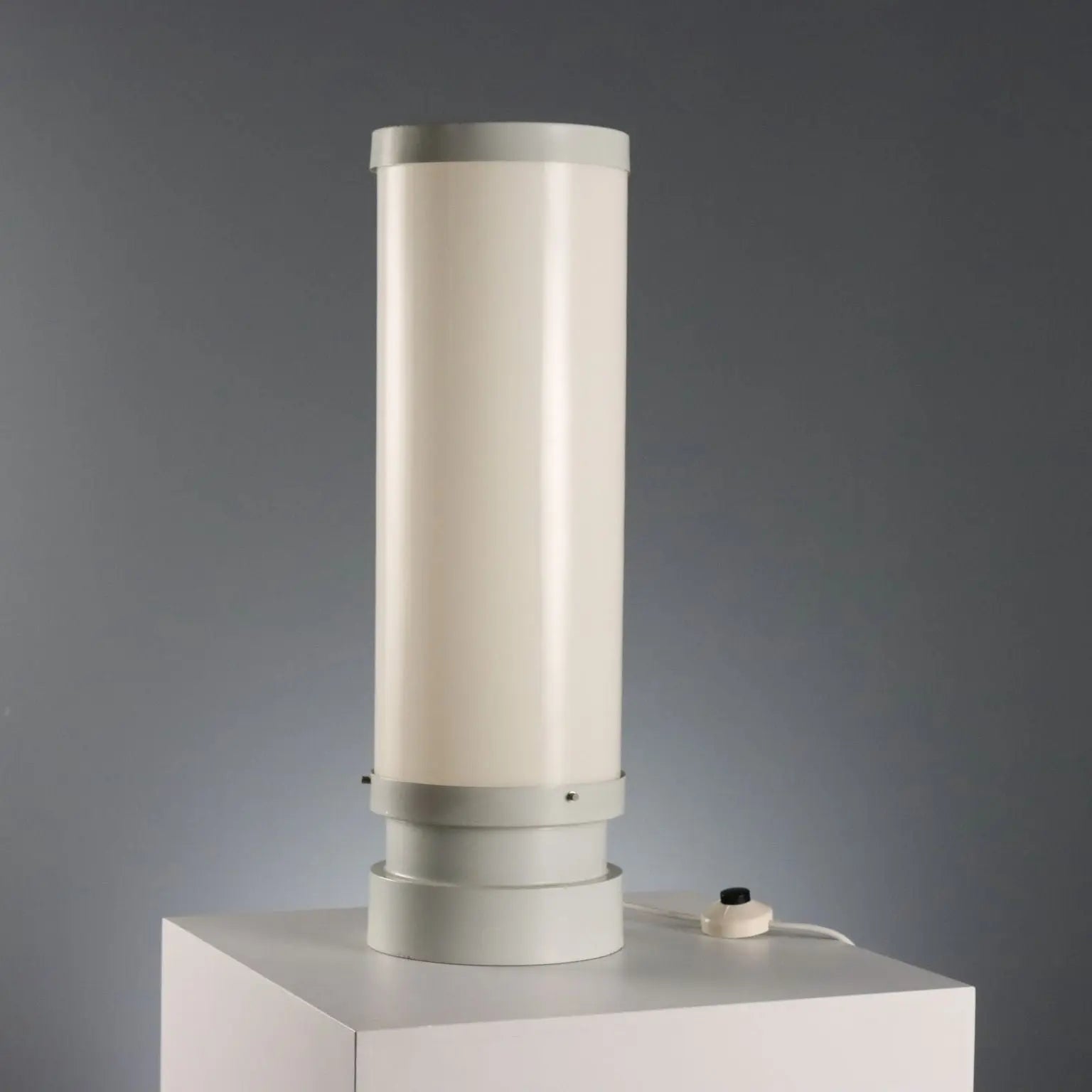 Vintage Lamp Lacquered Aluminium Plastic Design Italy 1970s