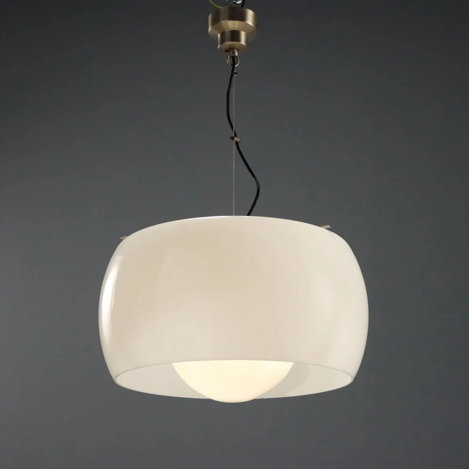 Artemide Clinio Lamp Vintage Metal Glass Design 1960s