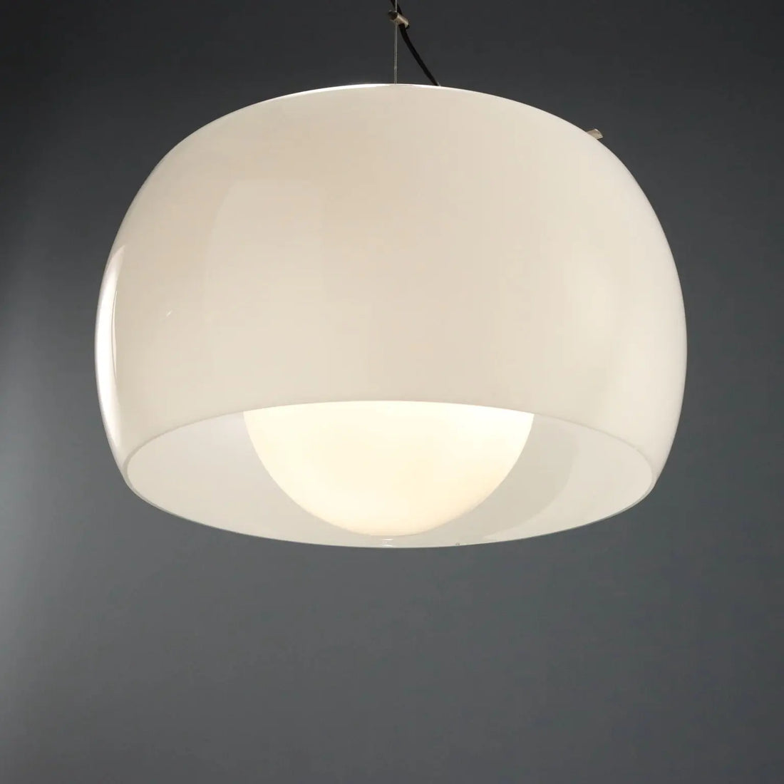 Artemide Clinio Lamp Vintage Metal Glass Design 1960s