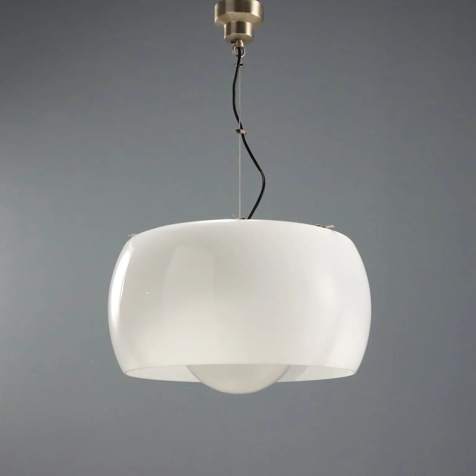 Artemide Clinio Lamp Vintage Metal Glass Design 1960s
