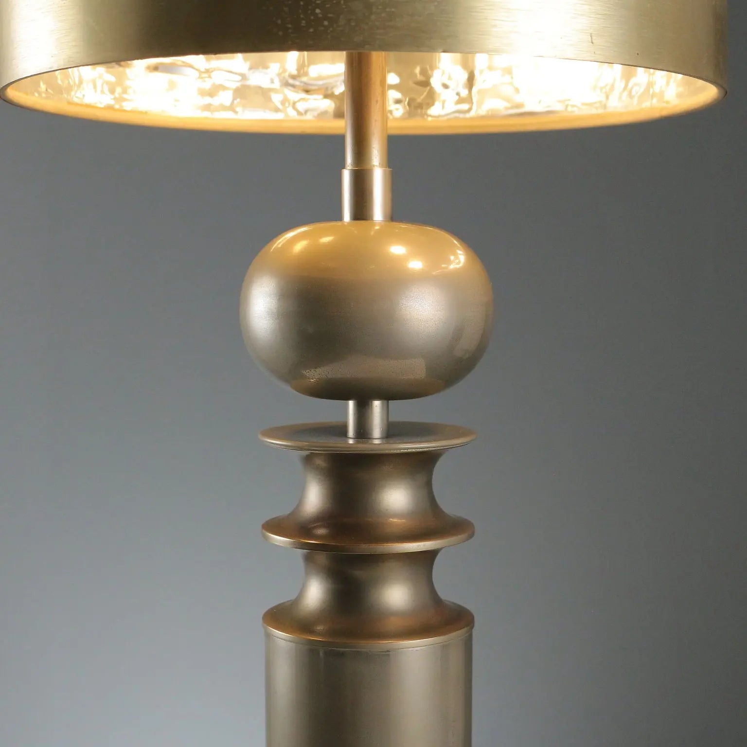 Vintage Table Lamp Aluminium Design Italy 1970s