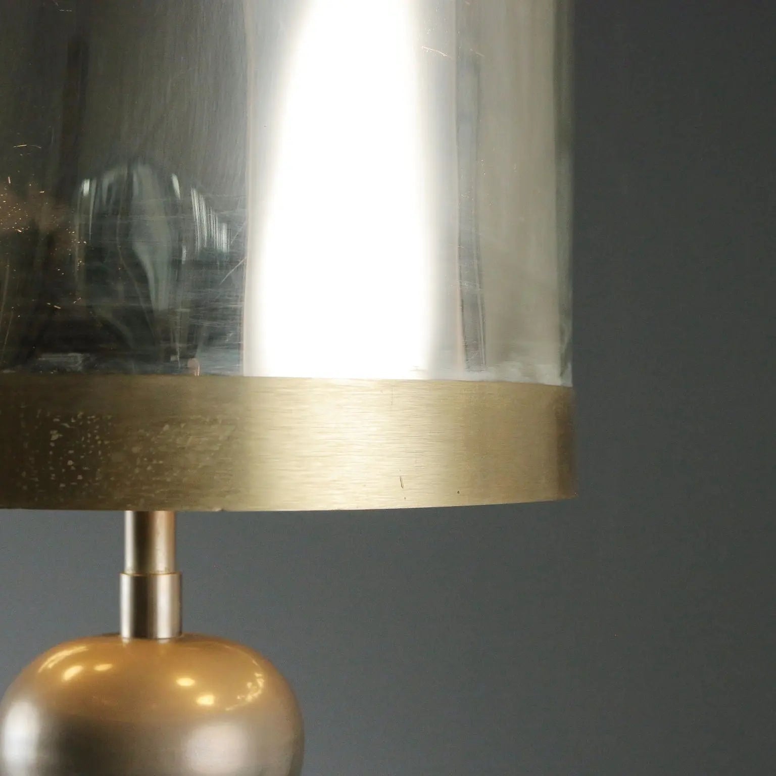 Vintage Table Lamp Aluminium Design Italy 1970s
