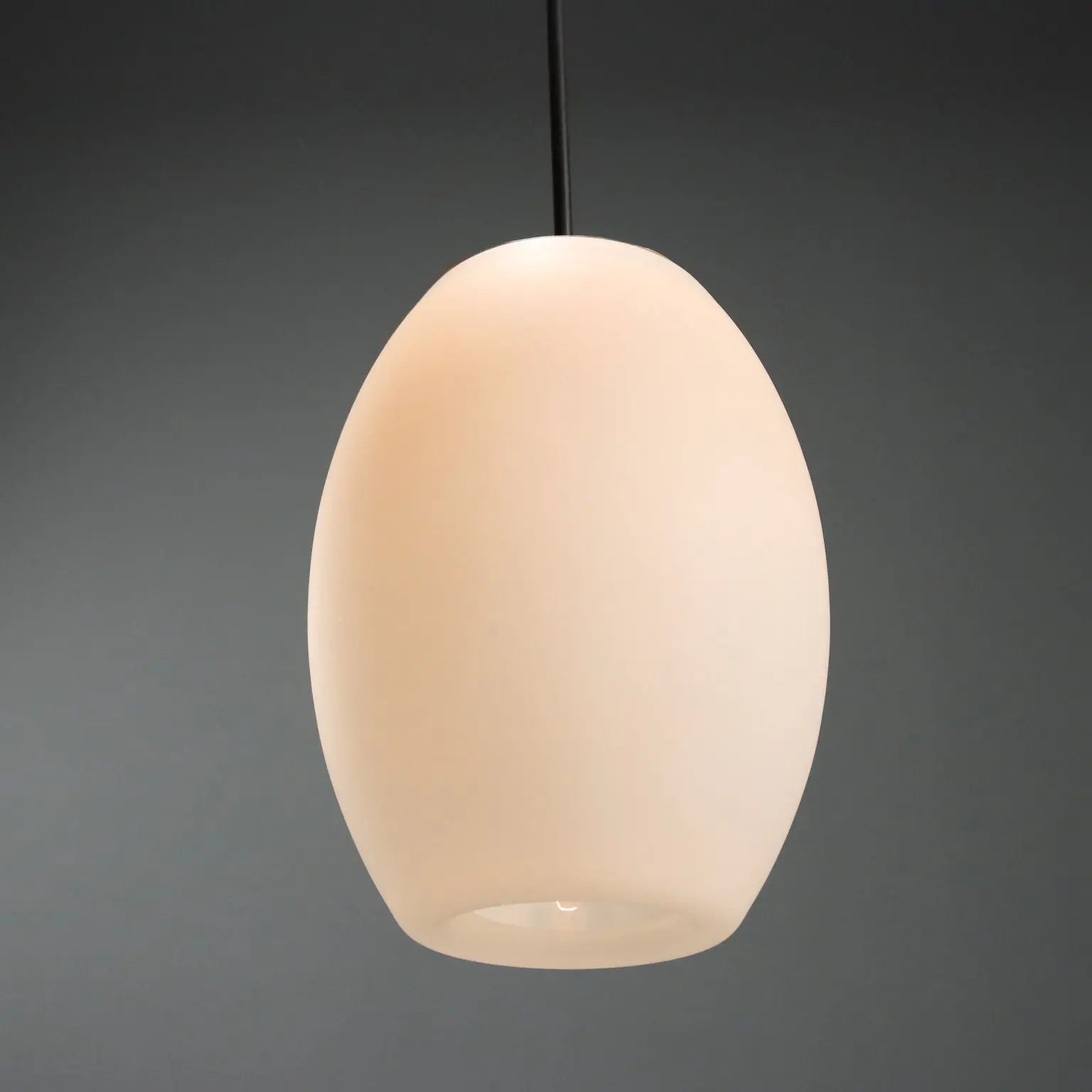 Vintage Ceiling Lamp Opaline Glass Design Italy 1960s