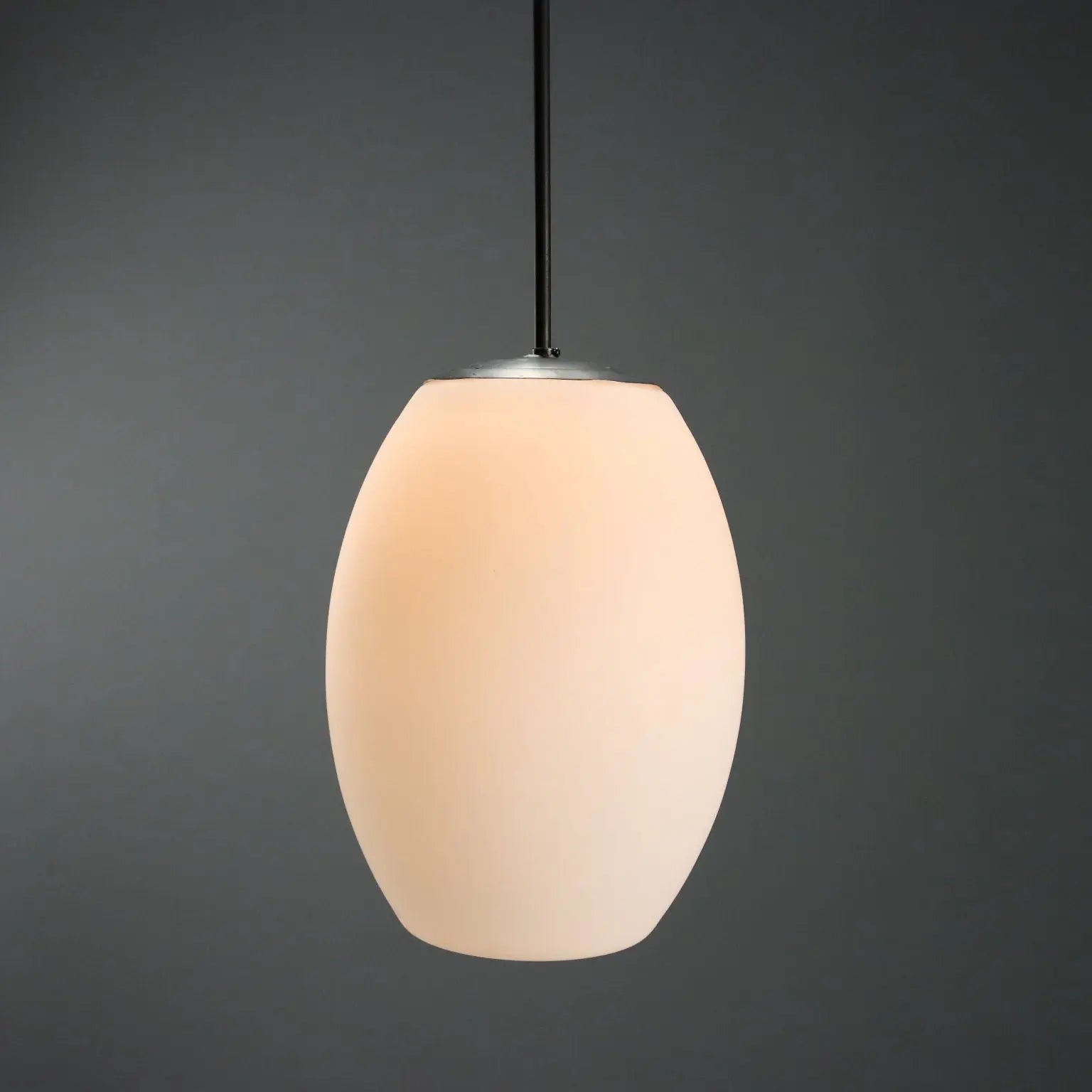 Vintage Ceiling Lamp Opaline Glass Design Italy 1960s