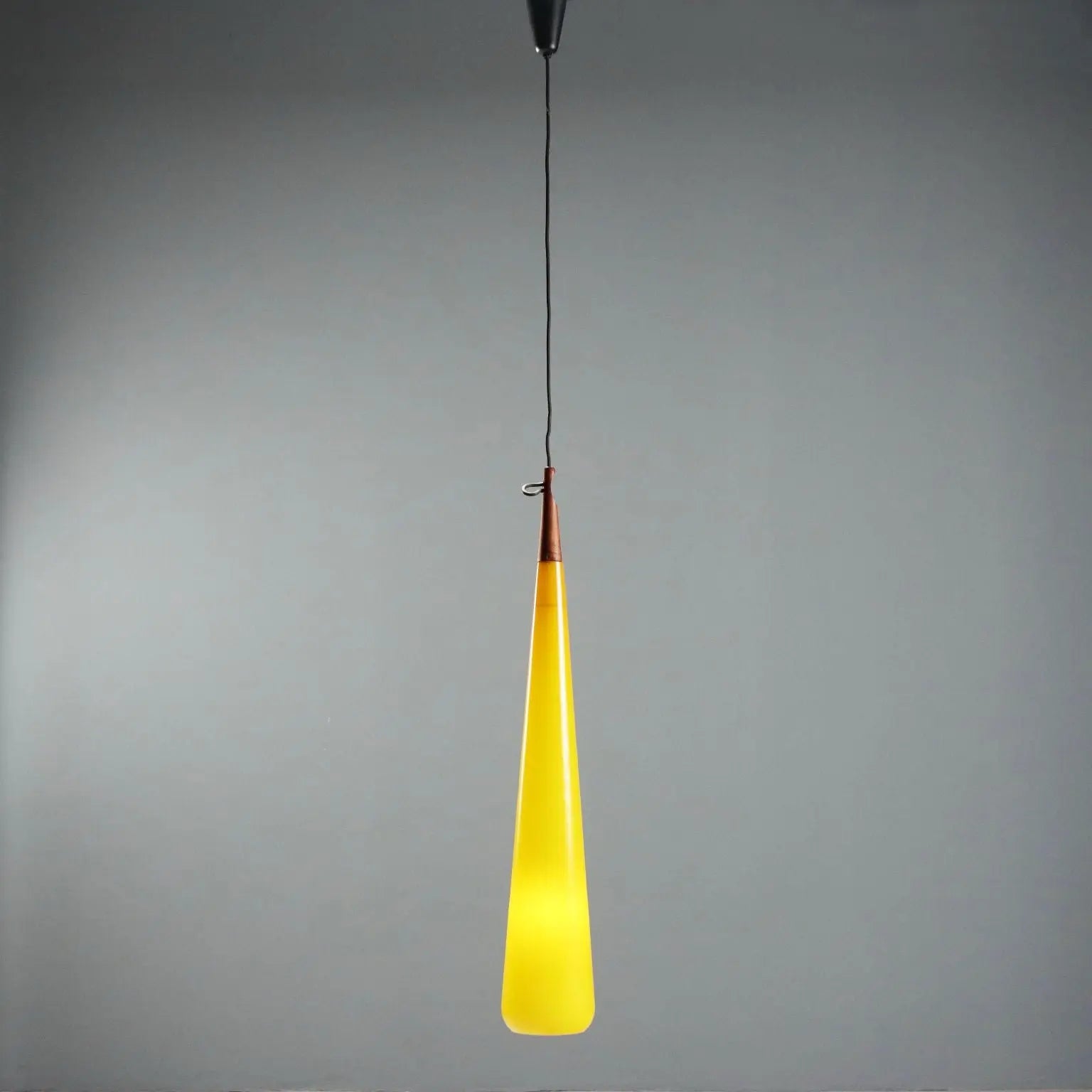 Vintage Lamp Yellow Murano Glass Design Italy 1960s