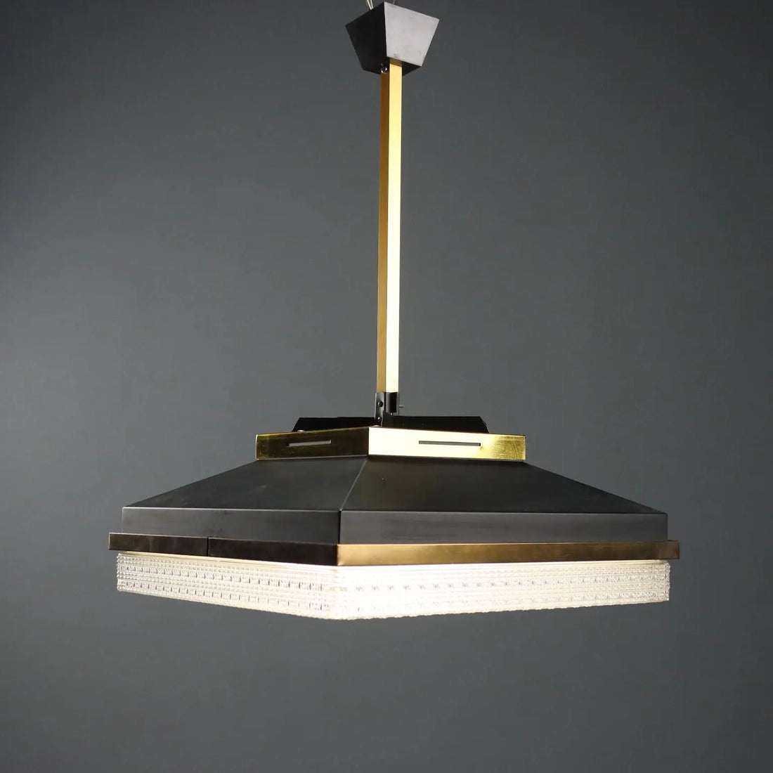 Vintage Ceiling Lamp Enamelled Metal Design Italy 1950s