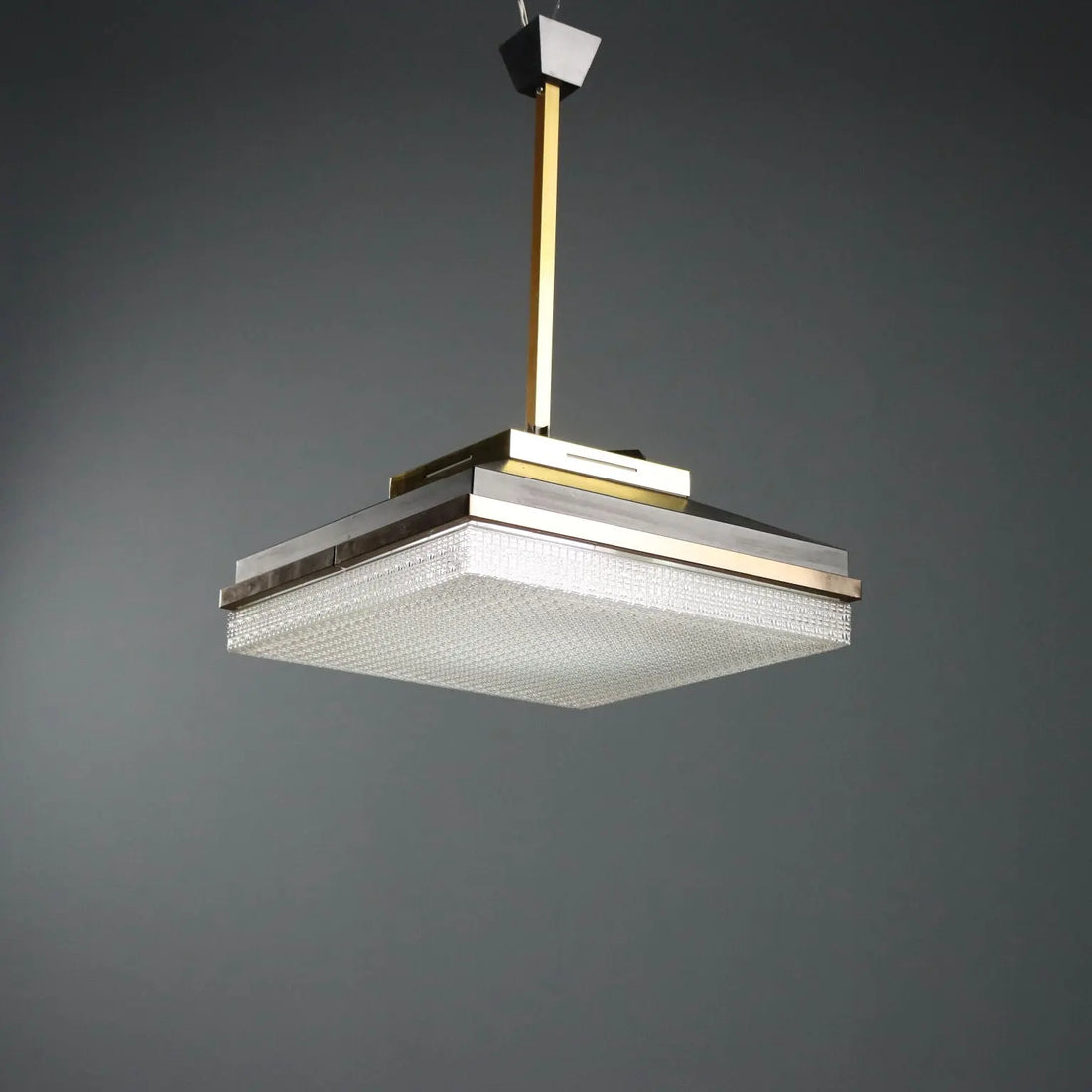 Vintage Ceiling Lamp Enamelled Metal Design Italy 1950s