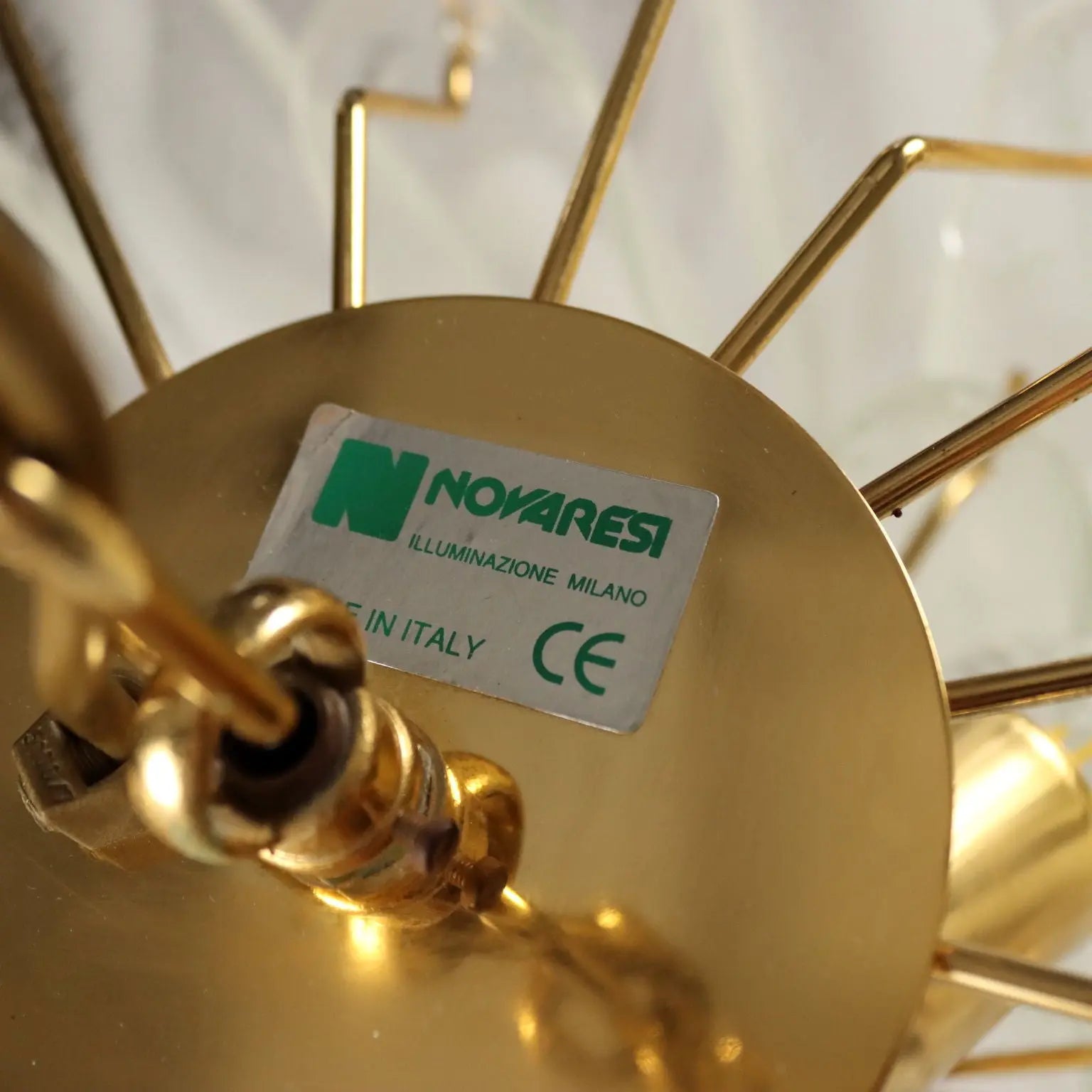 1980s Novaresi Milan Glass Chandelier