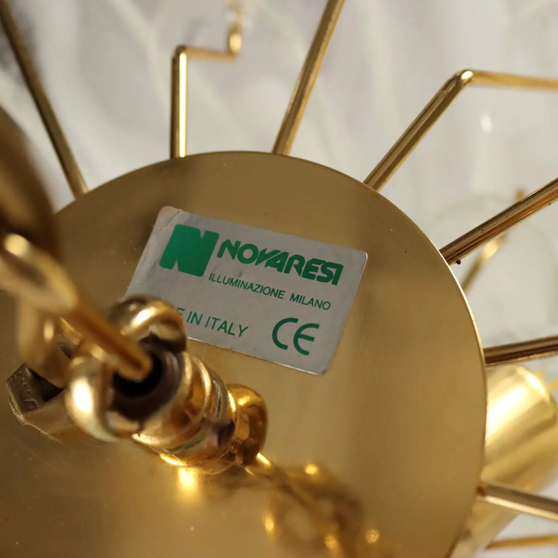 1980s Novaresi Milan Glass Chandelier