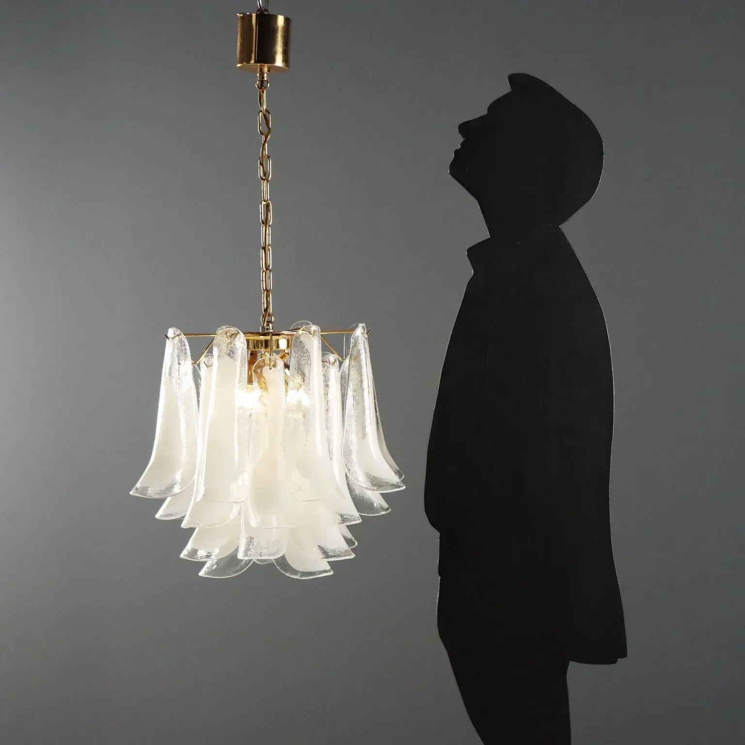 1980s Novaresi Milan Glass Chandelier