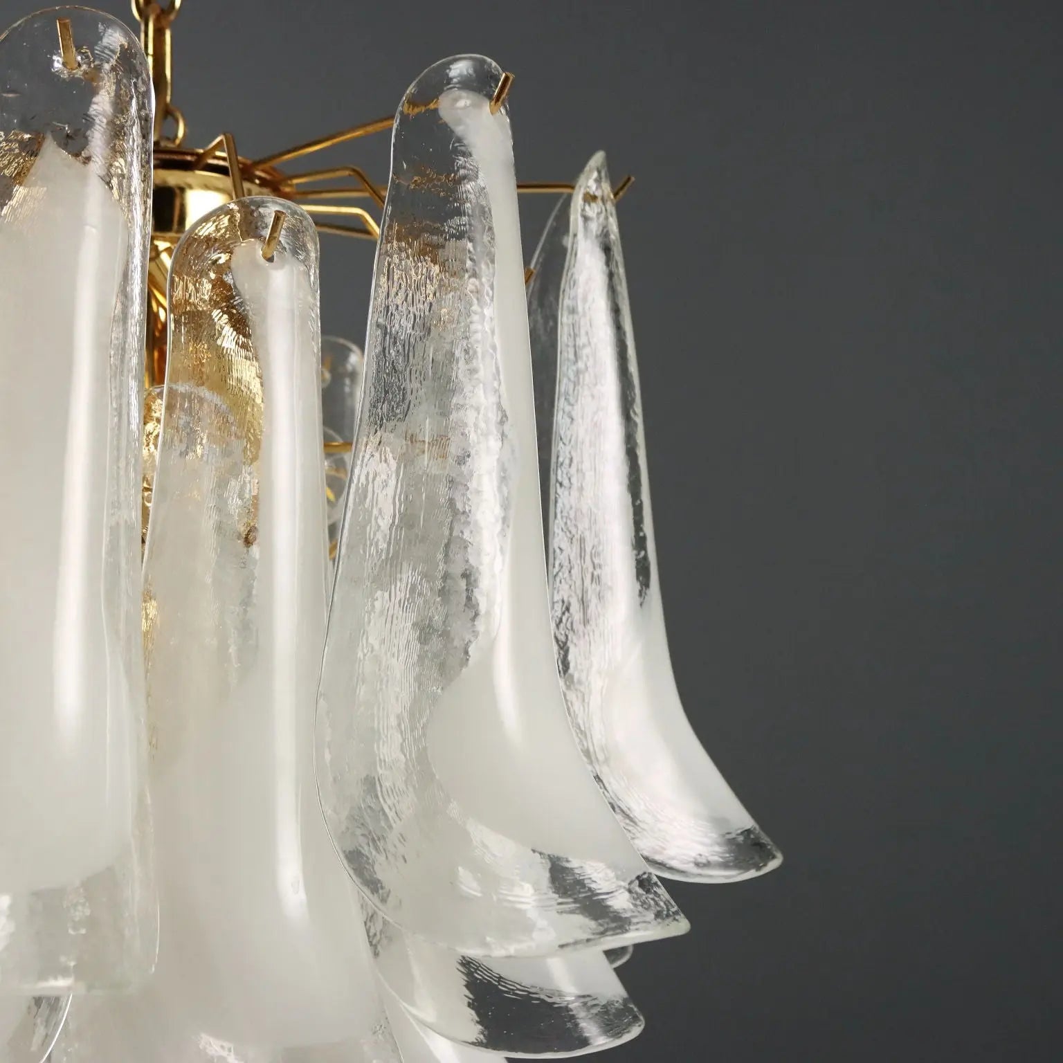 1980s Novaresi Milan Glass Chandelier