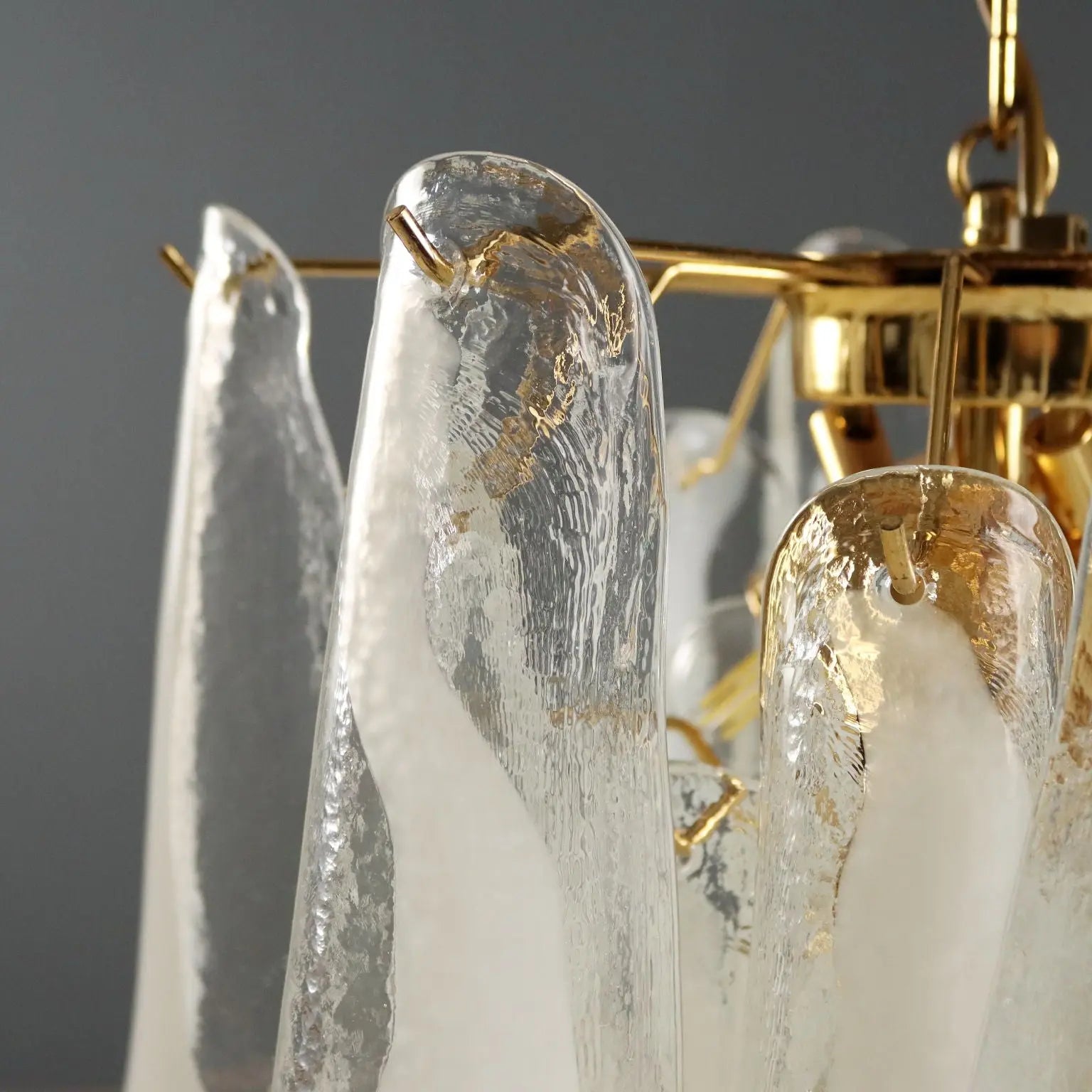 1980s Novaresi Milan Glass Chandelier