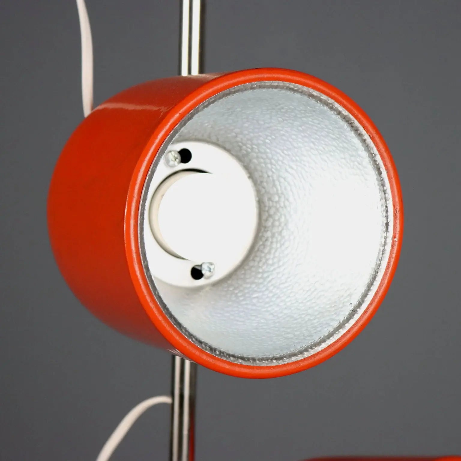 Vintage Floor Lamp Enamelled Metal Design Italy 1960s-1970s