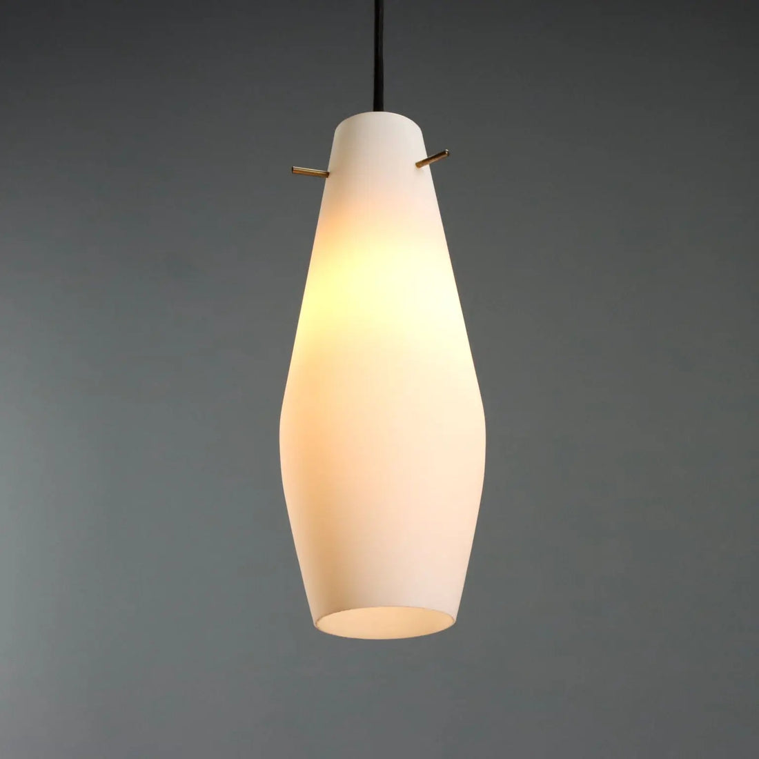 Vintage Lamps Metal Opaline Glass Design Italy 1960s 