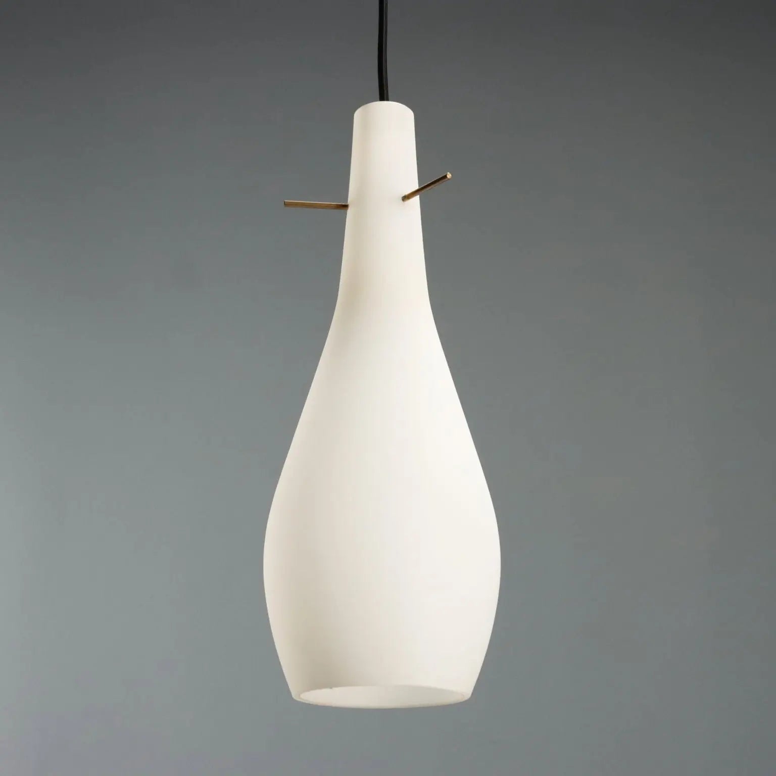 Vintage Lamps Metal Opaline Glass Design Italy 1960s 